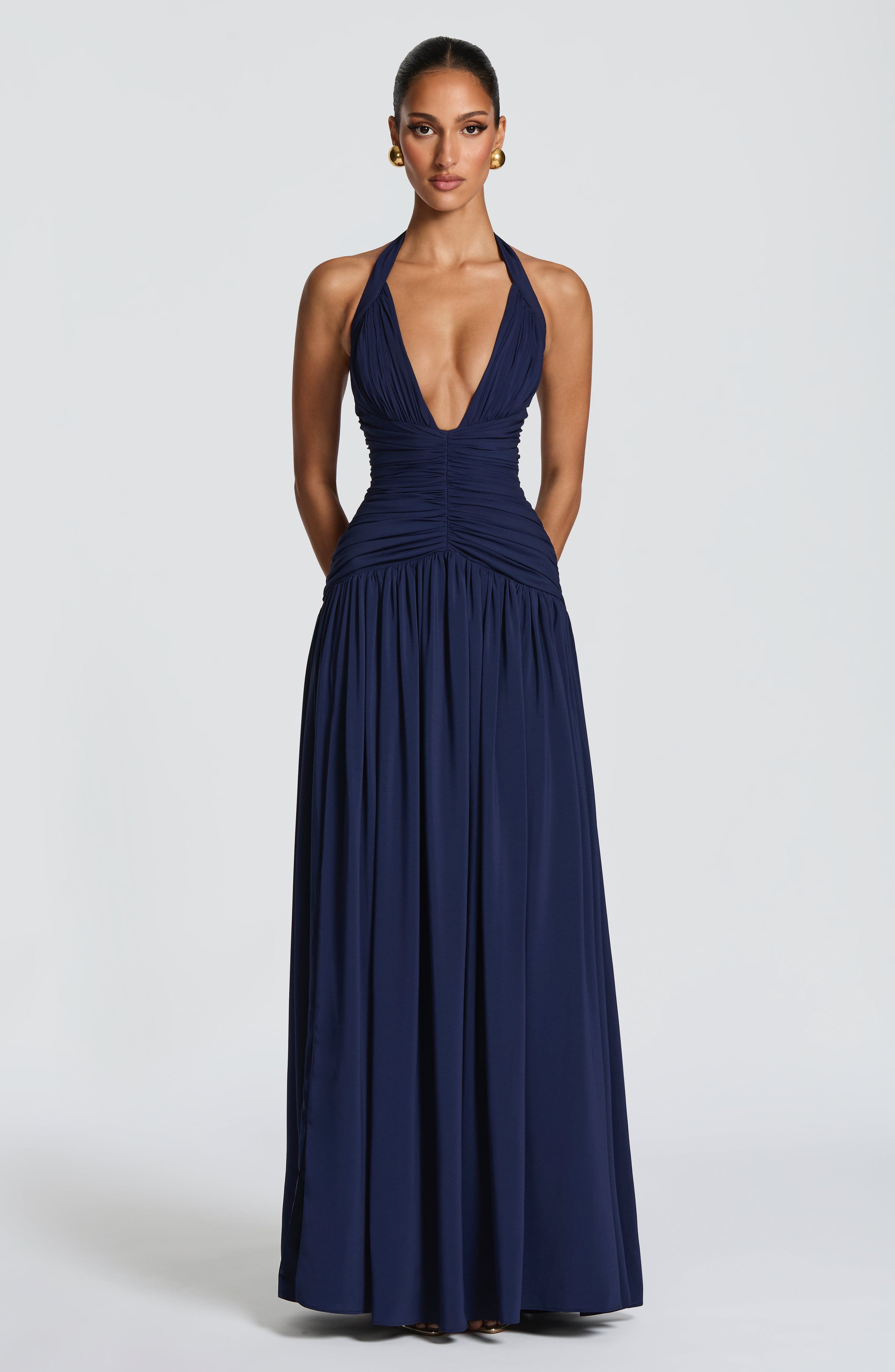 Flourenne Amara Maxi Dress in Navy