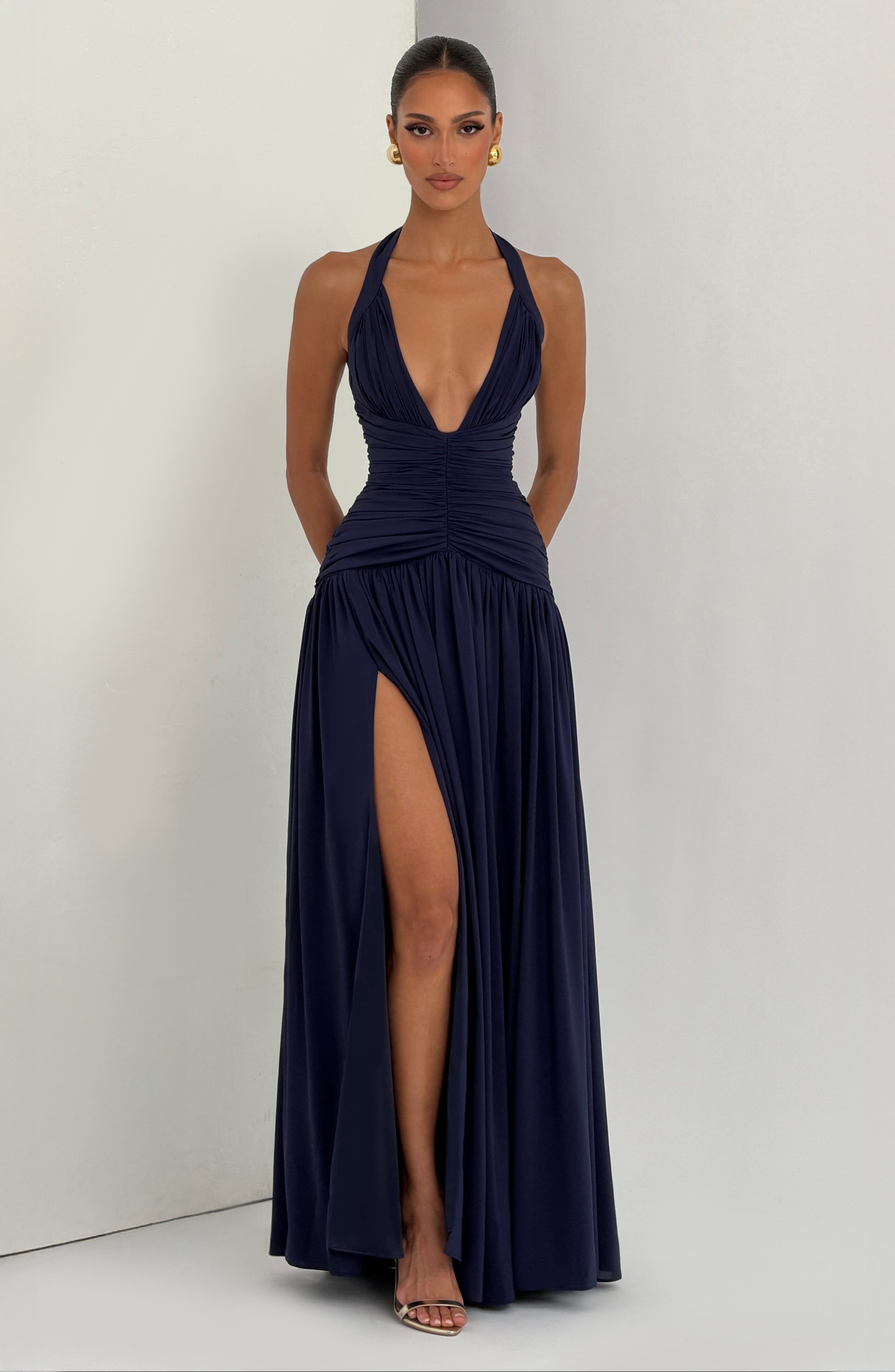 Flourenne Amara Maxi Dress in Navy