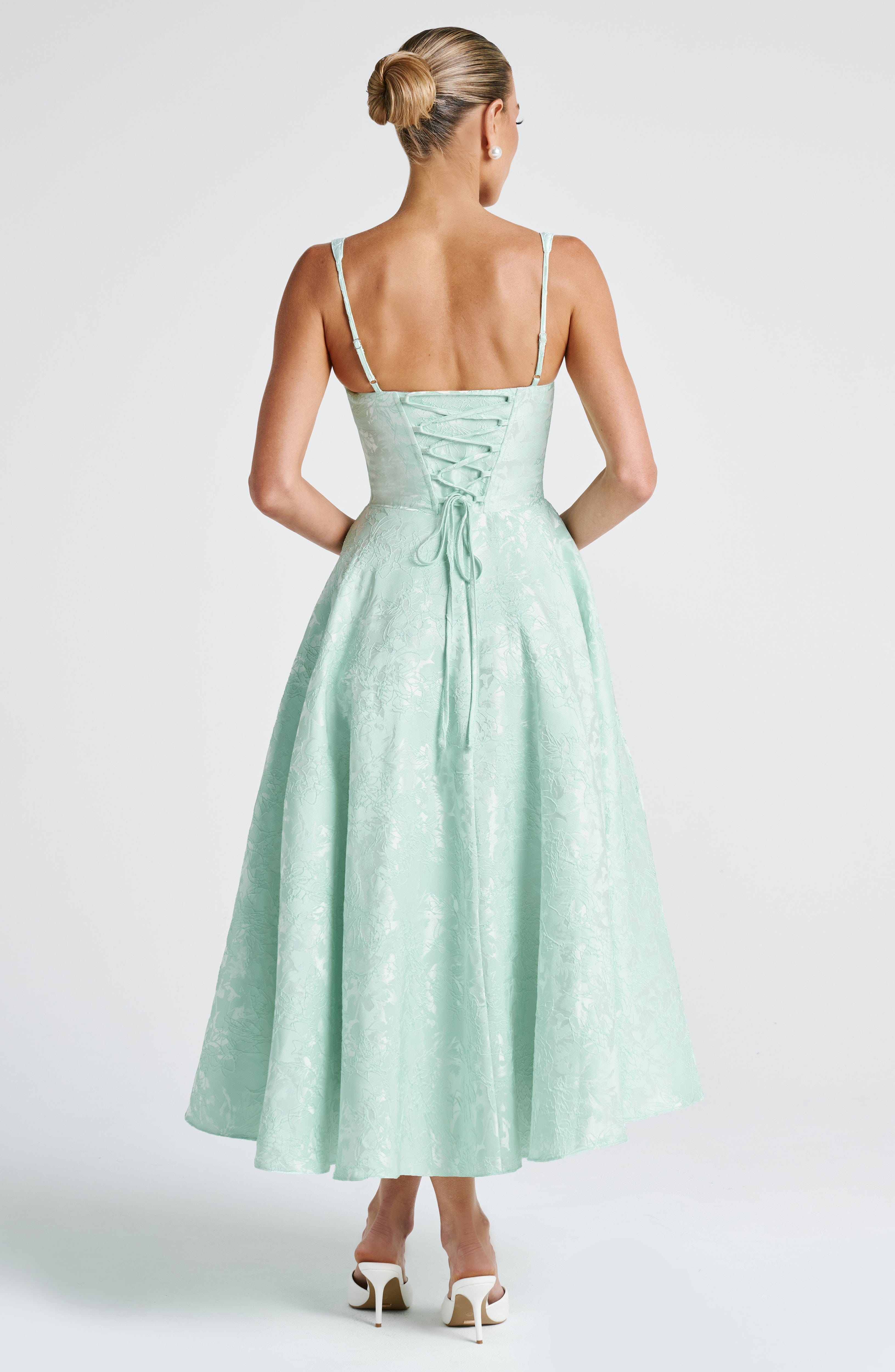 Flourenne Amorae Midi Dress in Mint