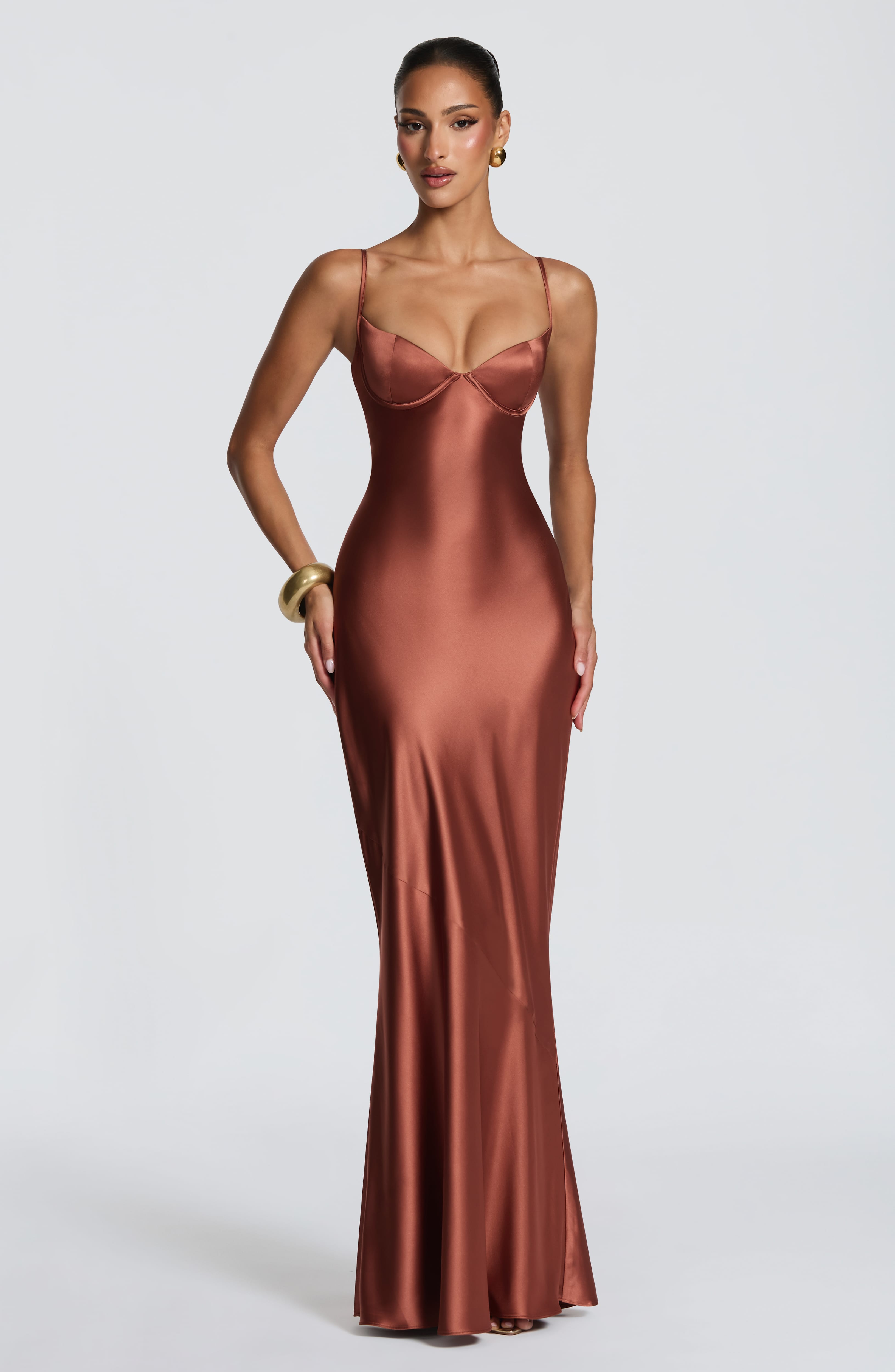 Flourenne Amorella Maxi Dress in Rust