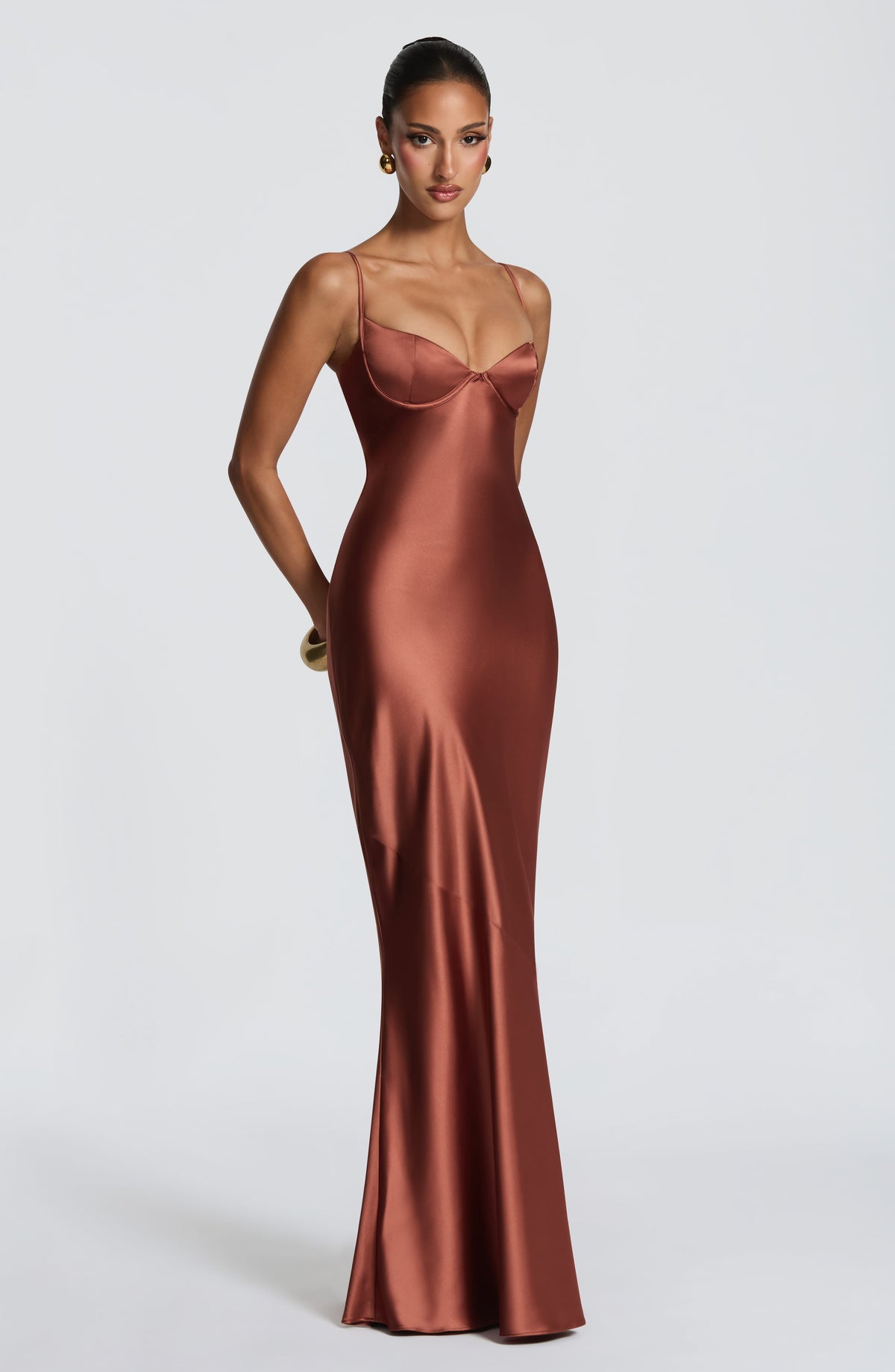 Flourenne Amorella Maxi Dress in Rust