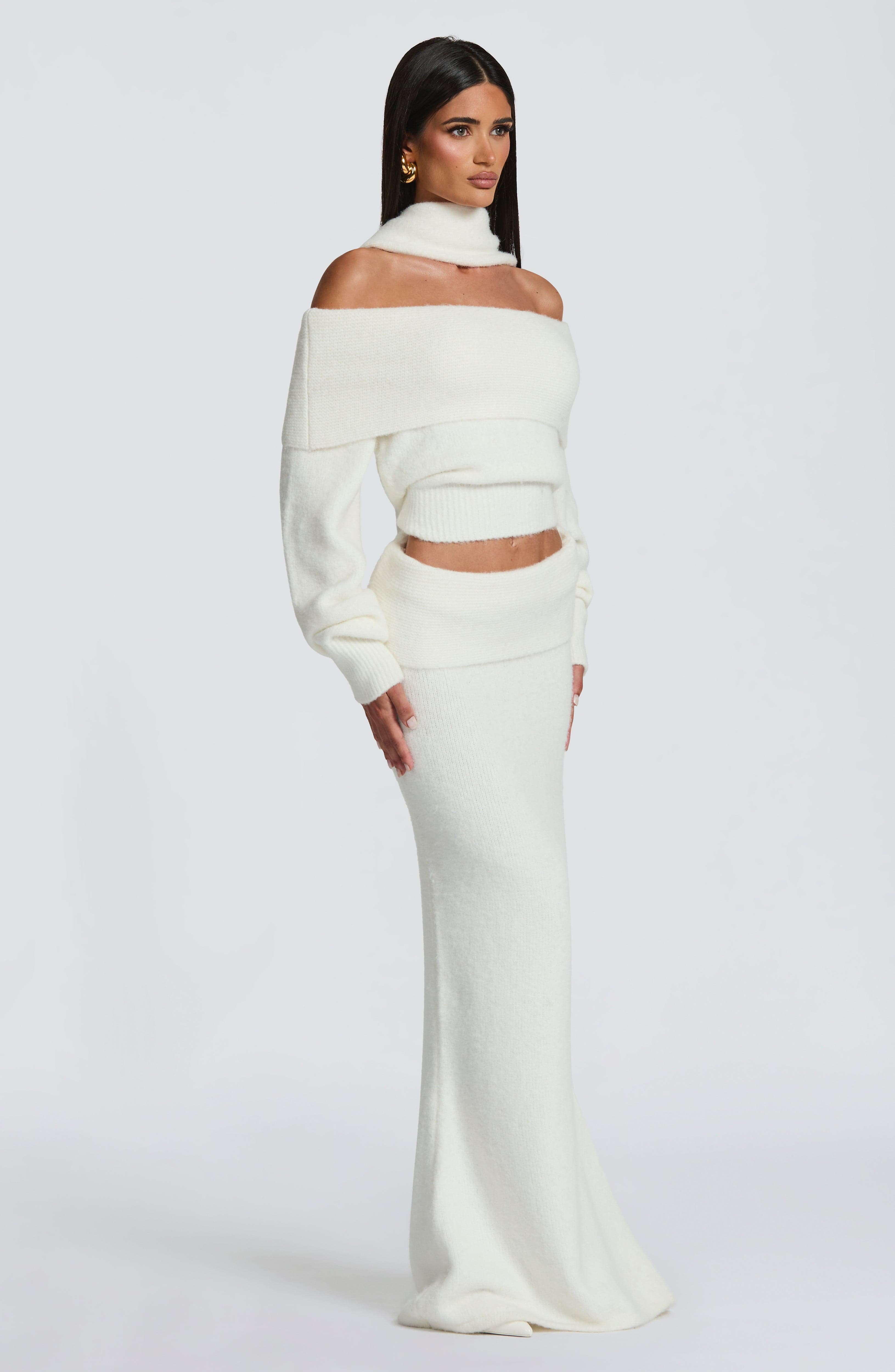 Flourenne Andra Maxi Skirt in Ivory