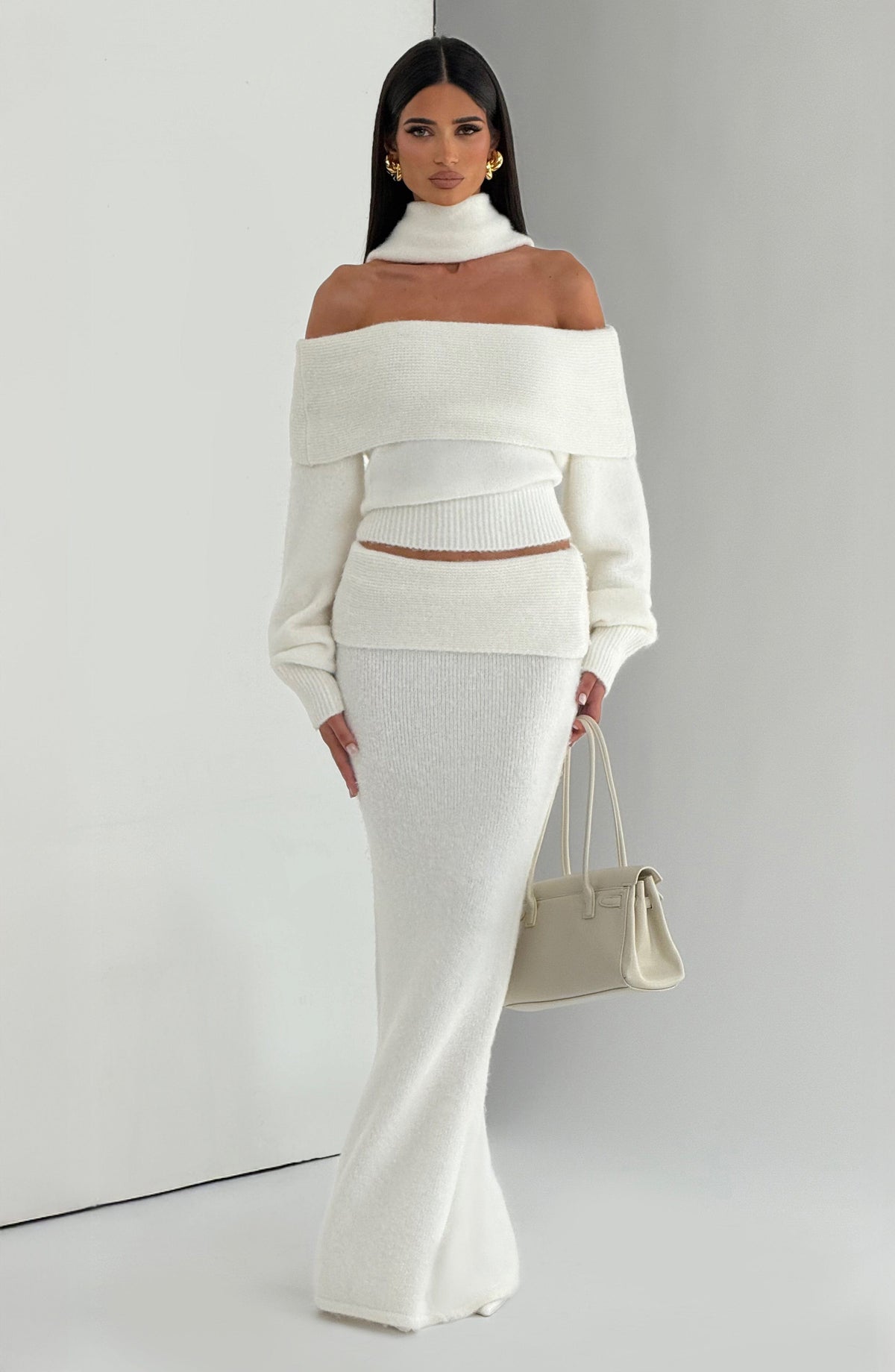 Flourenne Andra Maxi Skirt in Ivory