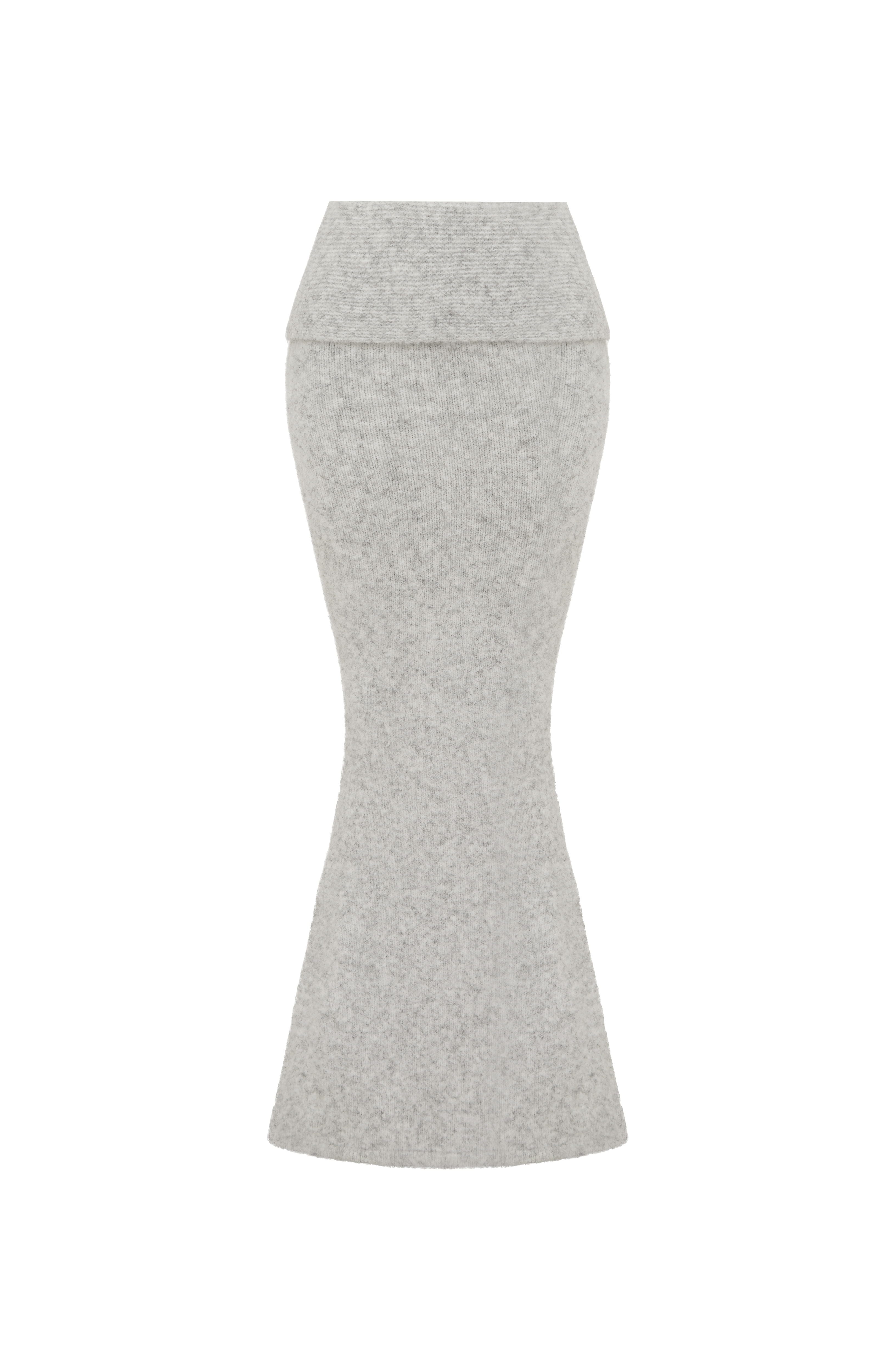 Flourenne Andra Maxi Skirt in Light Grey Marl