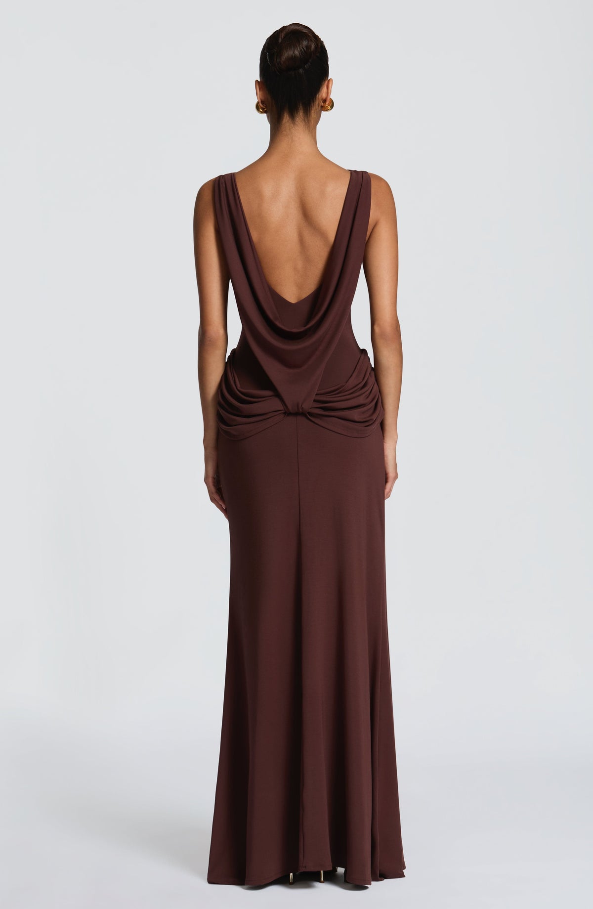 Flourenne Bruna Maxi Dress in Plum Brown