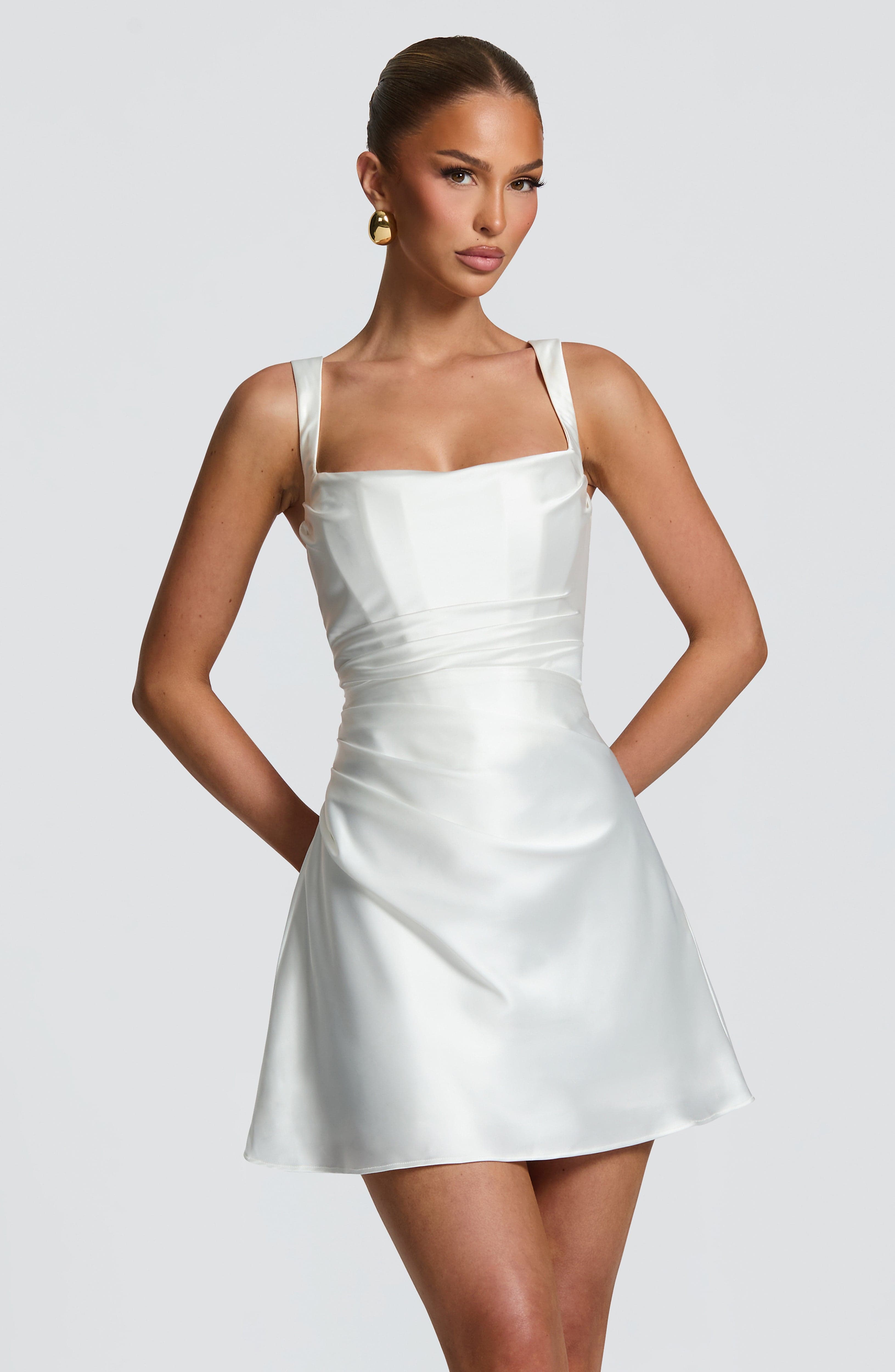Flourenne Calandria Mini Dress in Ivory