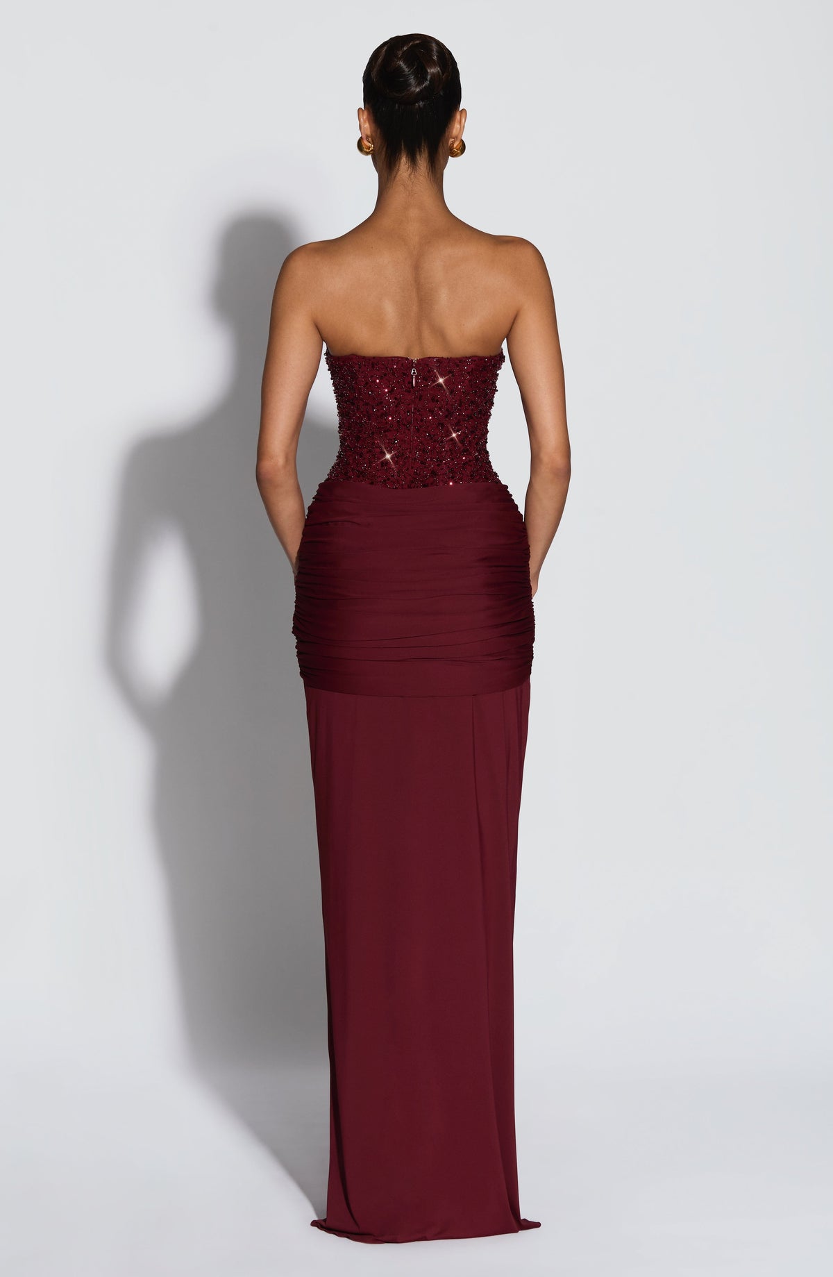 Flourenne Carina Maxi Dress in Burgundy