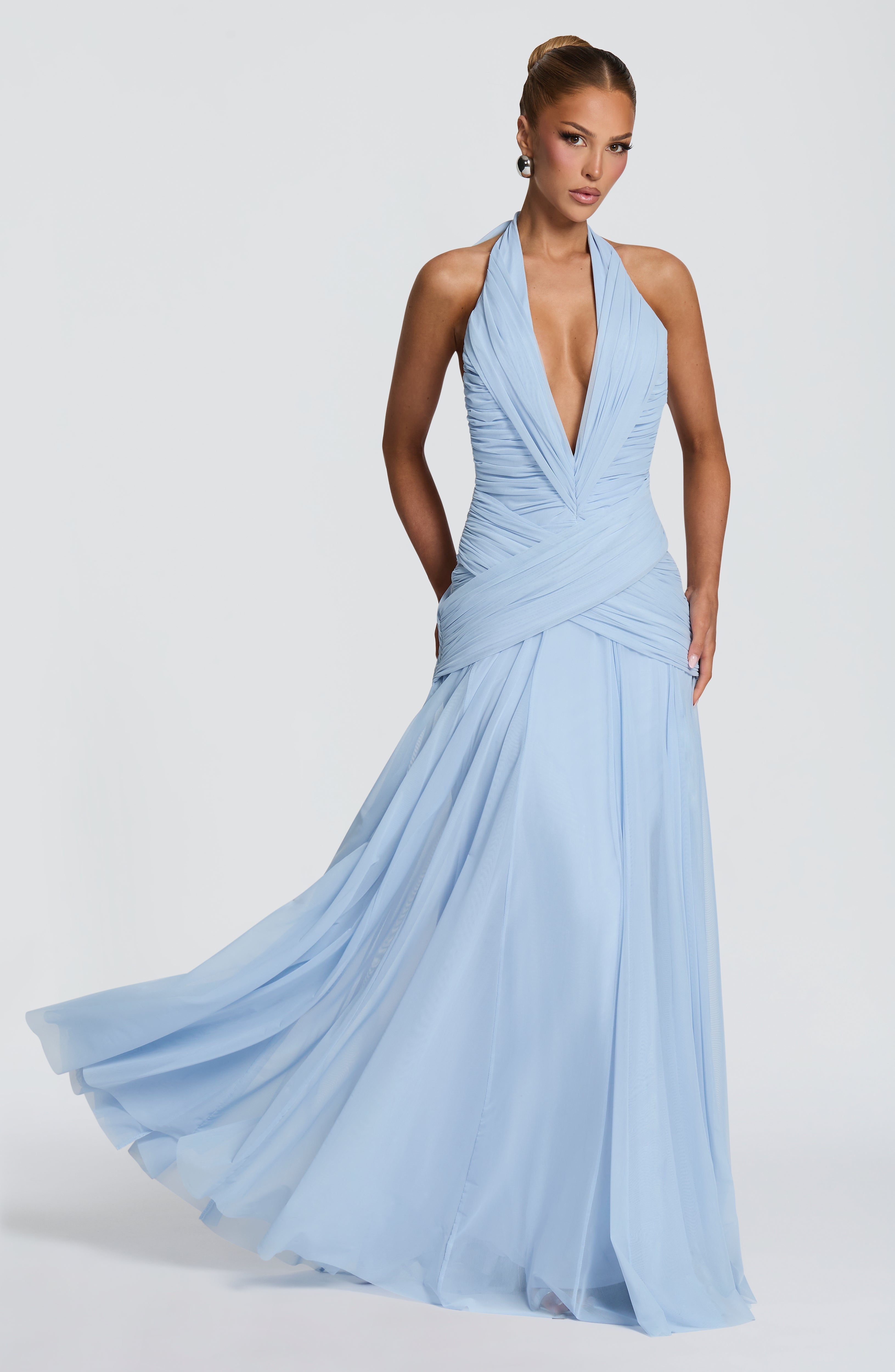 Flourenne Cleora Maxi Dress in Glacier Blue