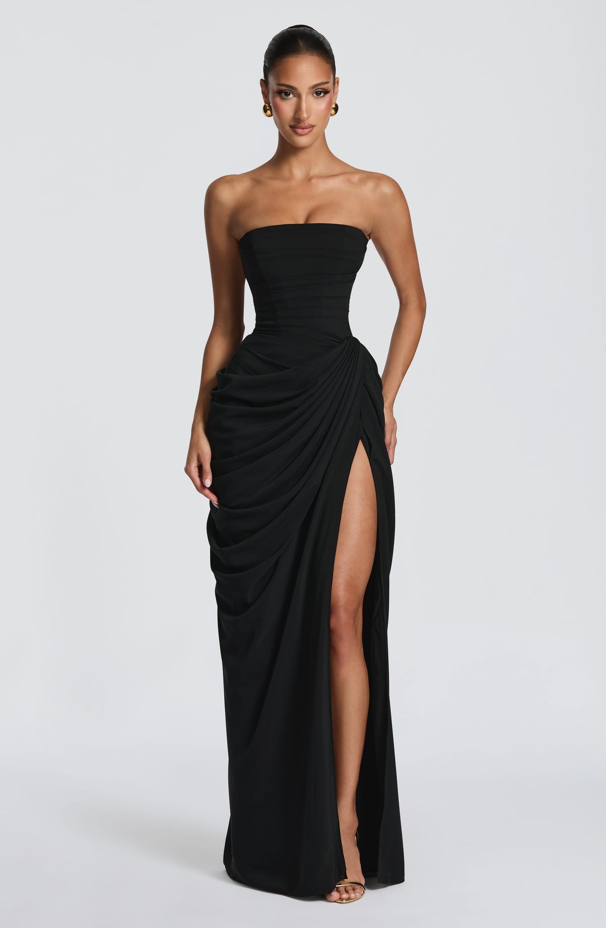 Flourenne Cyrena Maxi Dress in Black