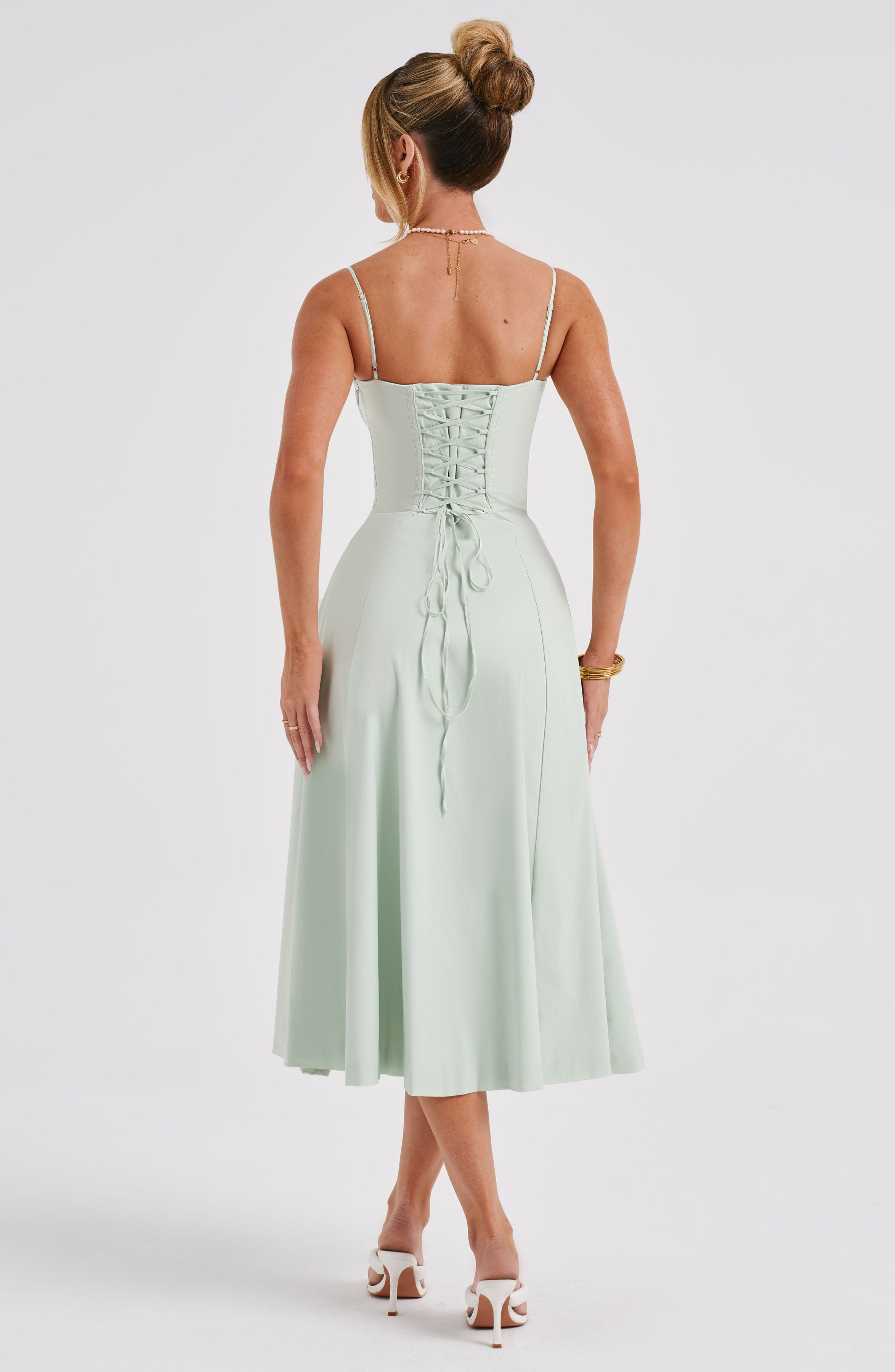Flourenne Deandra Midi Dress in Sage