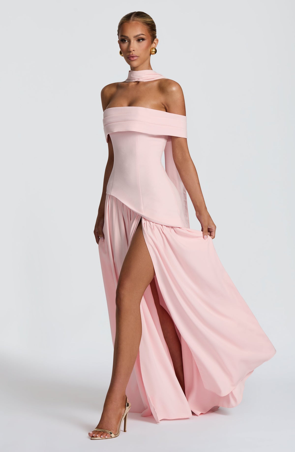 Flourenne Delilia Maxi Dress in Blush