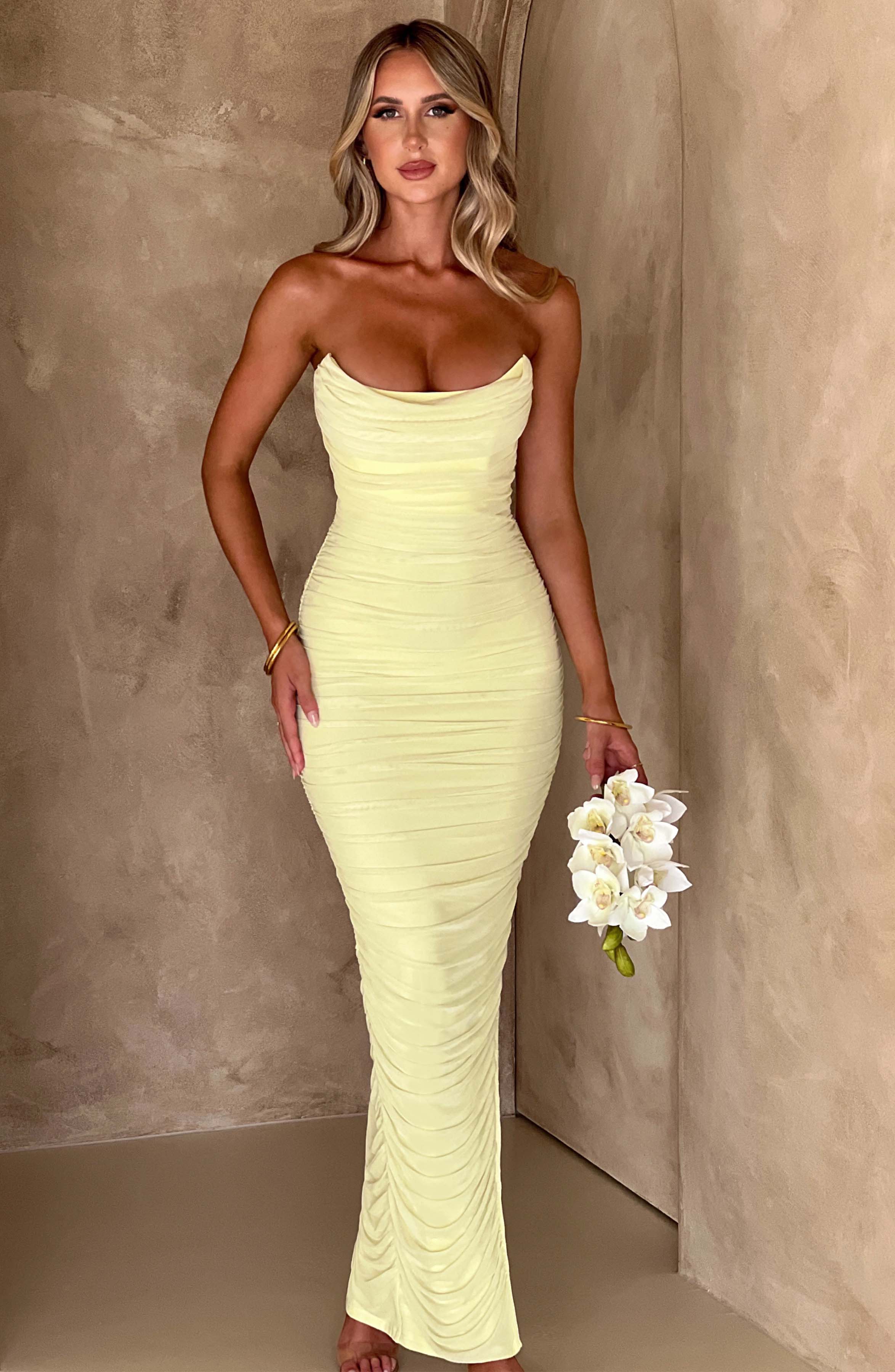 Flourenne Demira Maxi Dress in Lime