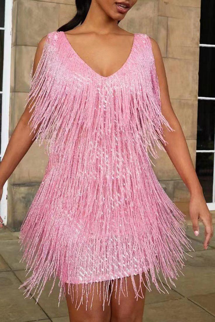 Ginevra Mini Dress #Colour_Pink