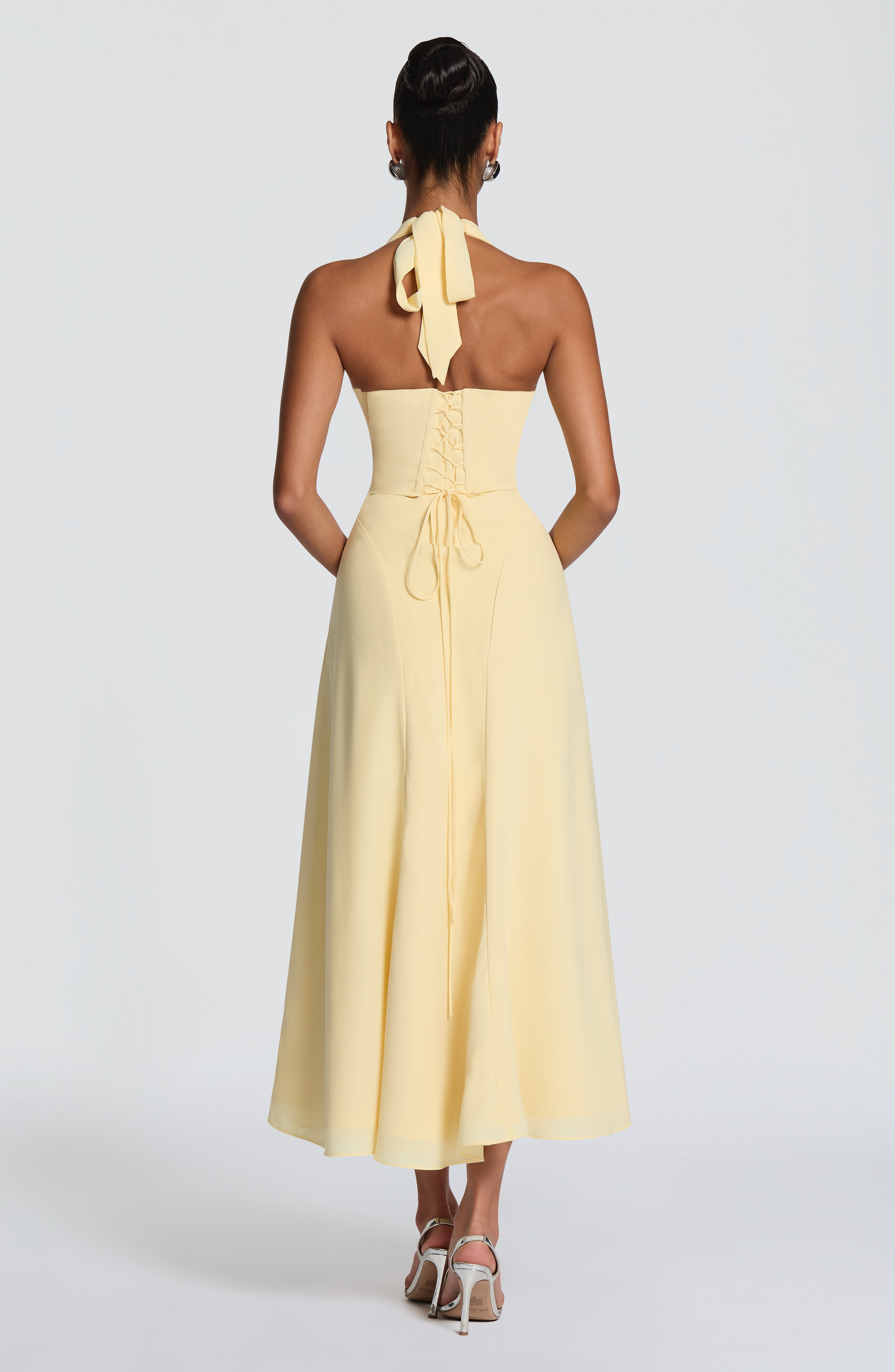 Flourenne Haylen Midi Dress in Lemon