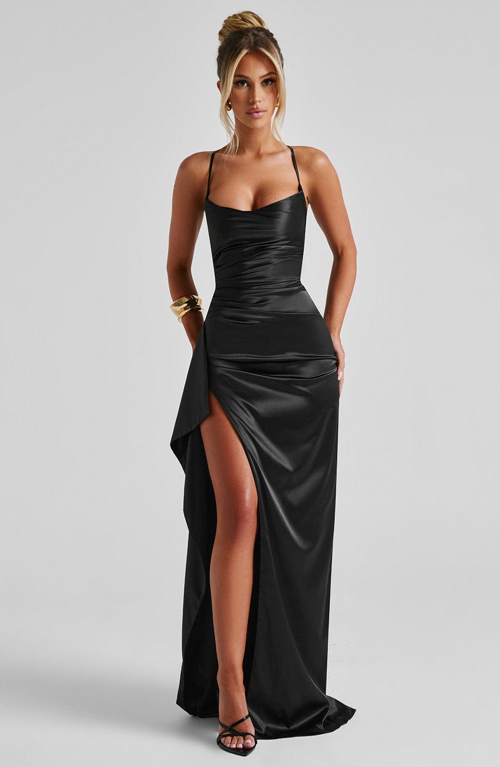 Flourenne Helena Maxi Dress in Black