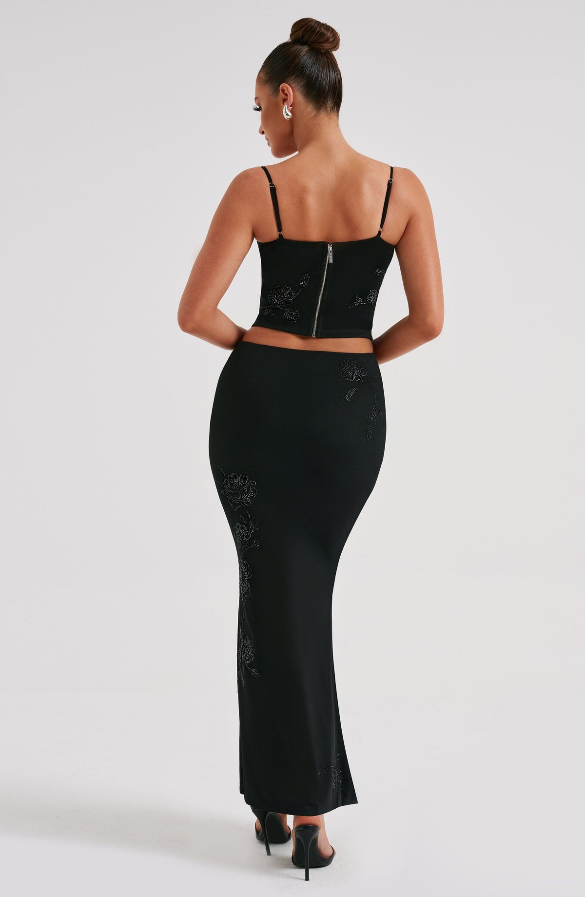 Flourenne Izia Maxi Skirt in Black