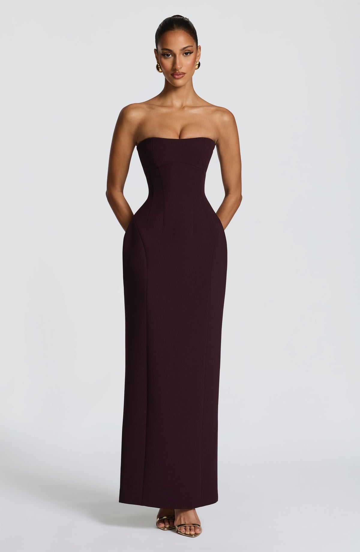 Flourenne Manora Maxi Dress in Plum