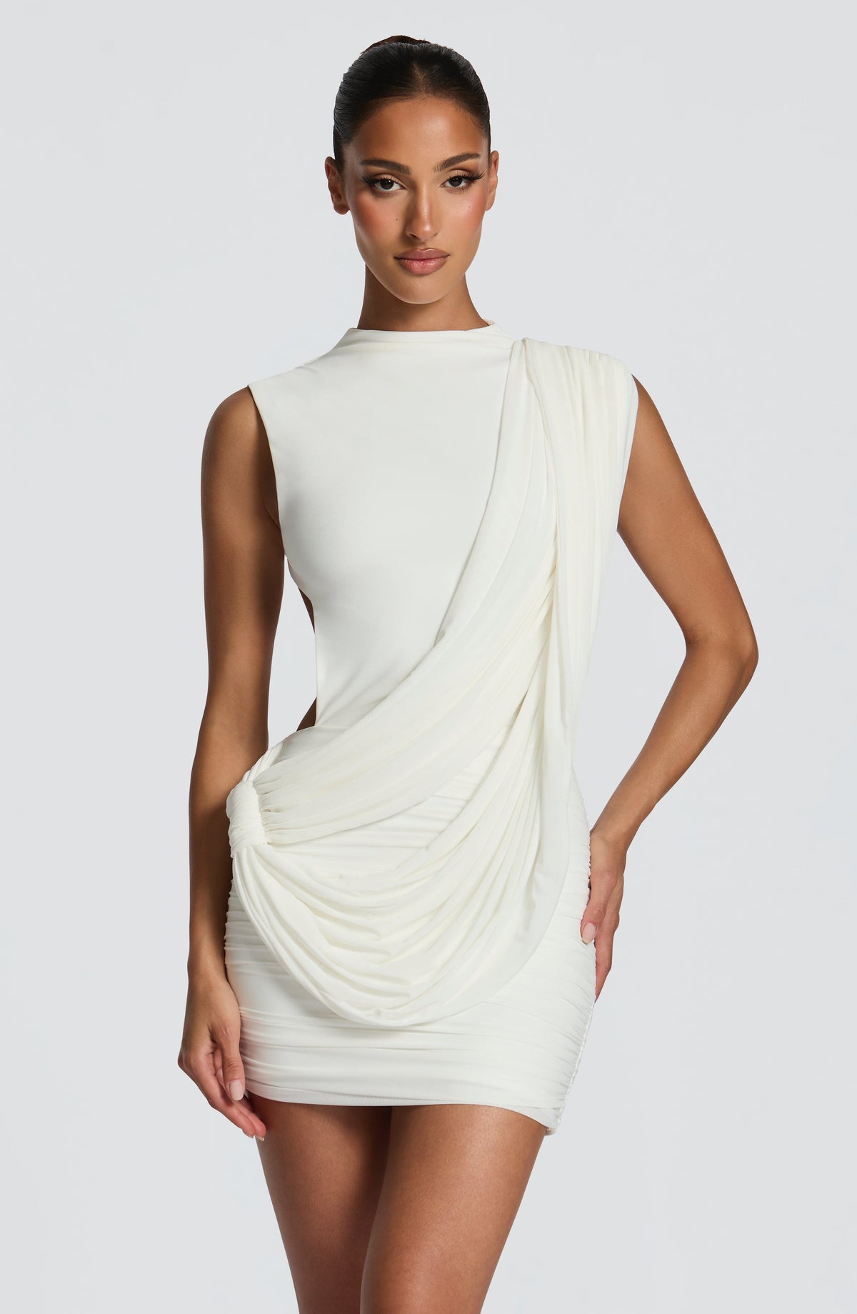 Flourenne Mireia Mini Dress in Ivory