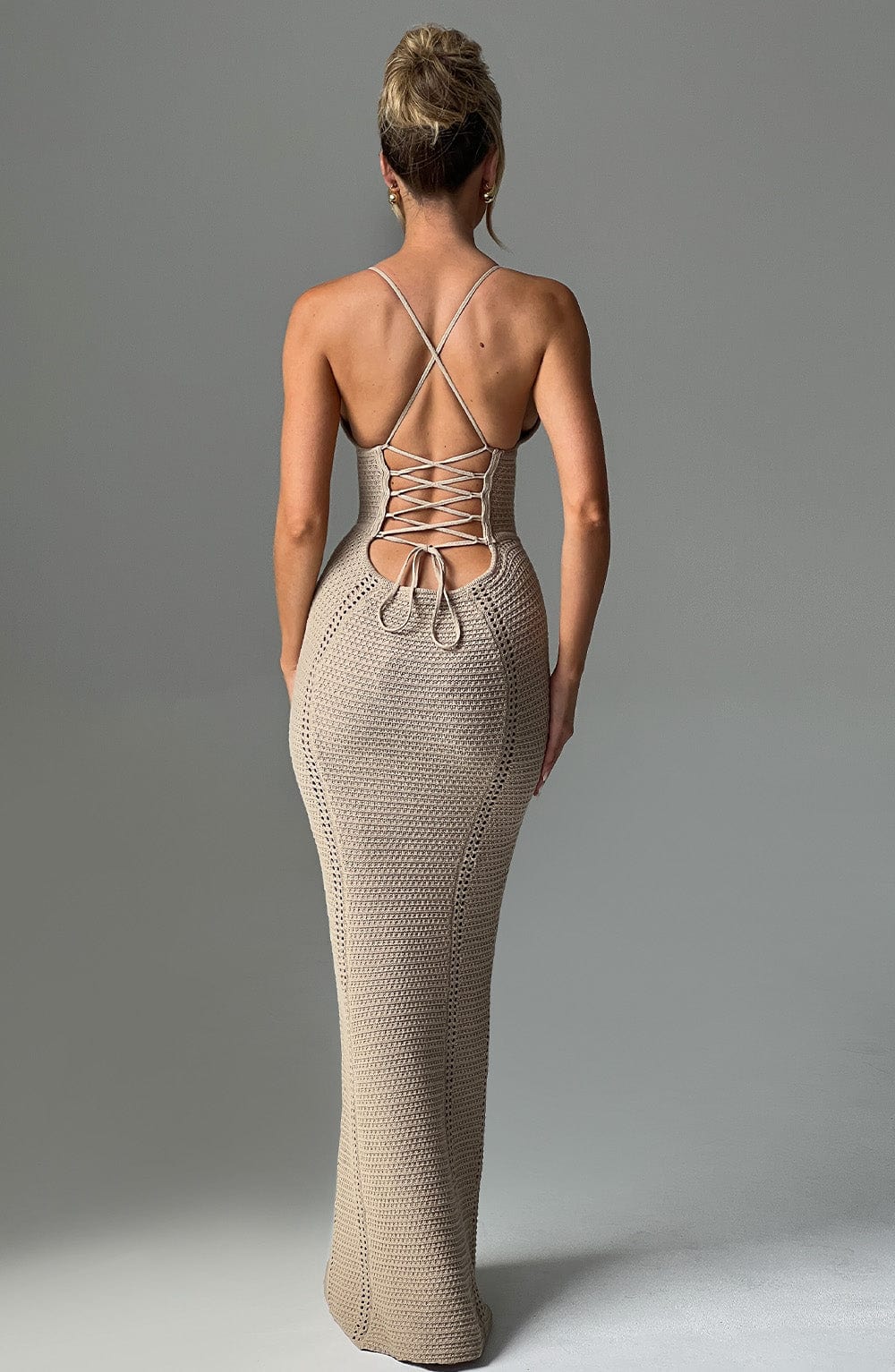 Flourenne Xanthia Maxi Dress in Beige