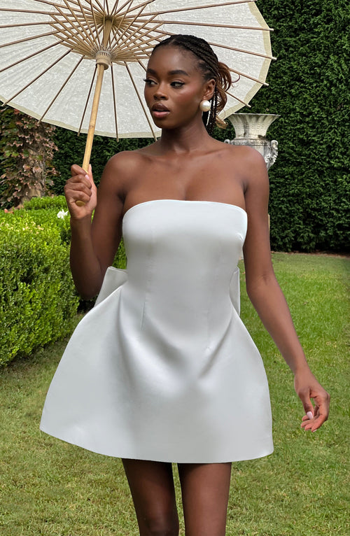 Fioreclo Abbie Mini Dress in Ivory