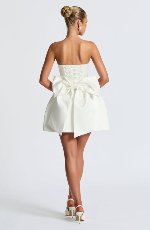 Fioreclo Abbie Mini Dress in Ivory