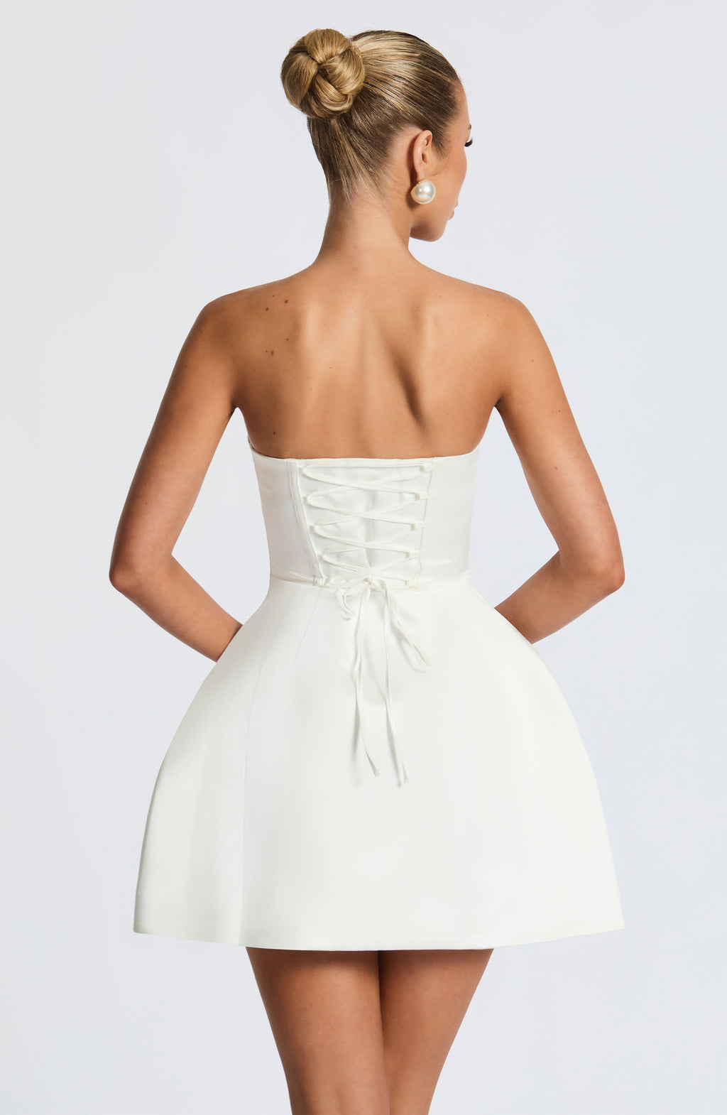Fioreclo Abbie Mini Dress in Ivory
