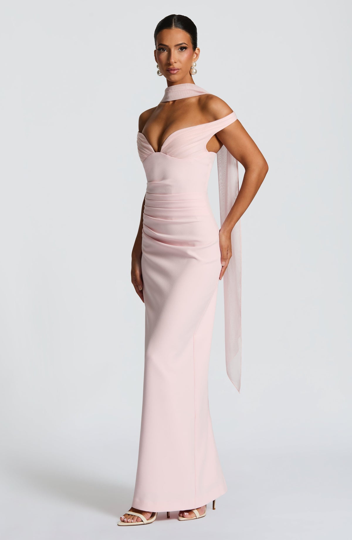 Fioreclo Abigael Maxi Dress in Blush