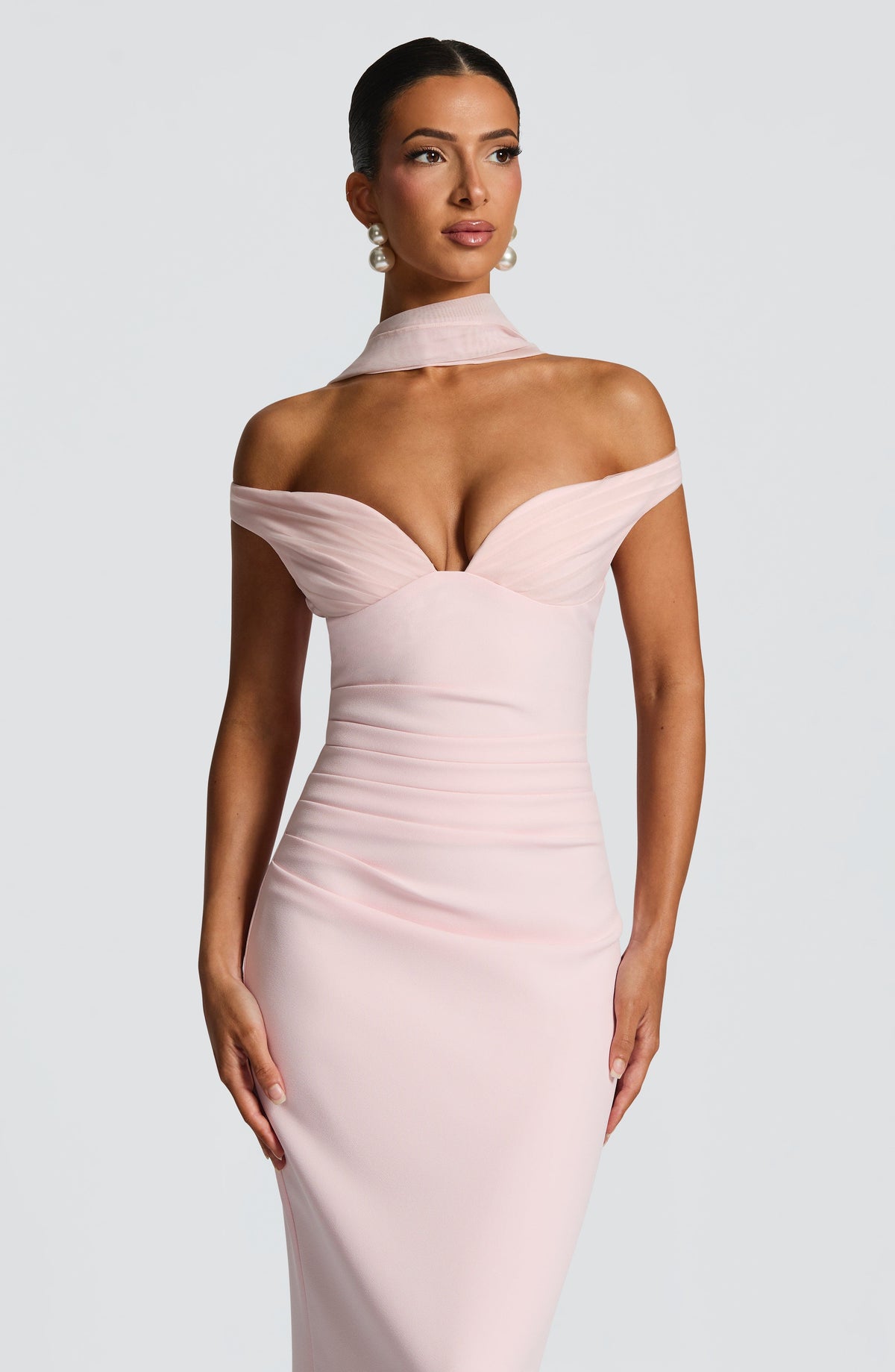 Fioreclo Abigael Maxi Dress in Blush