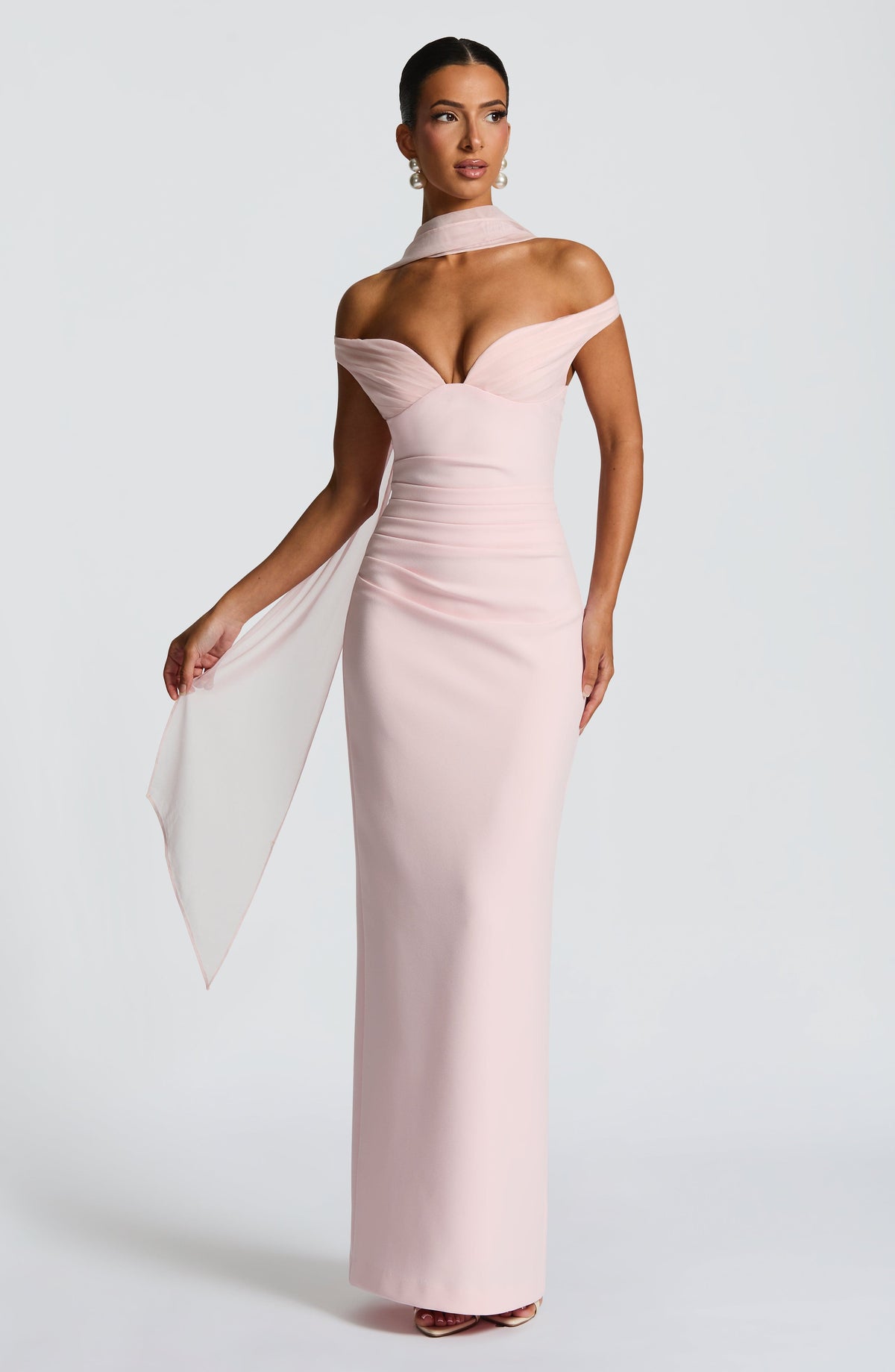 Fioreclo Abigael Maxi Dress in Blush