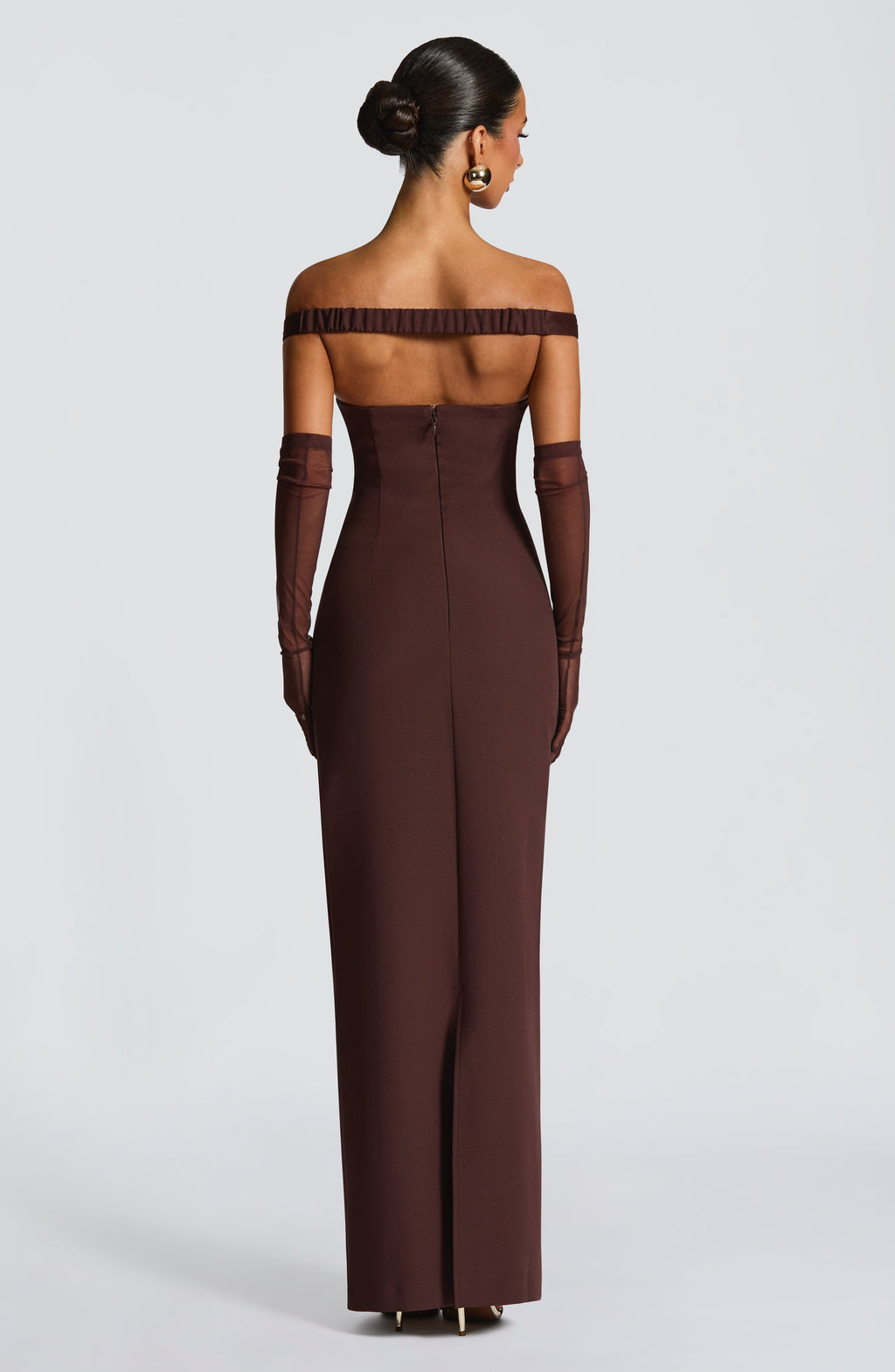 Fioreclo Abigael Maxi Dress in Plum Brown