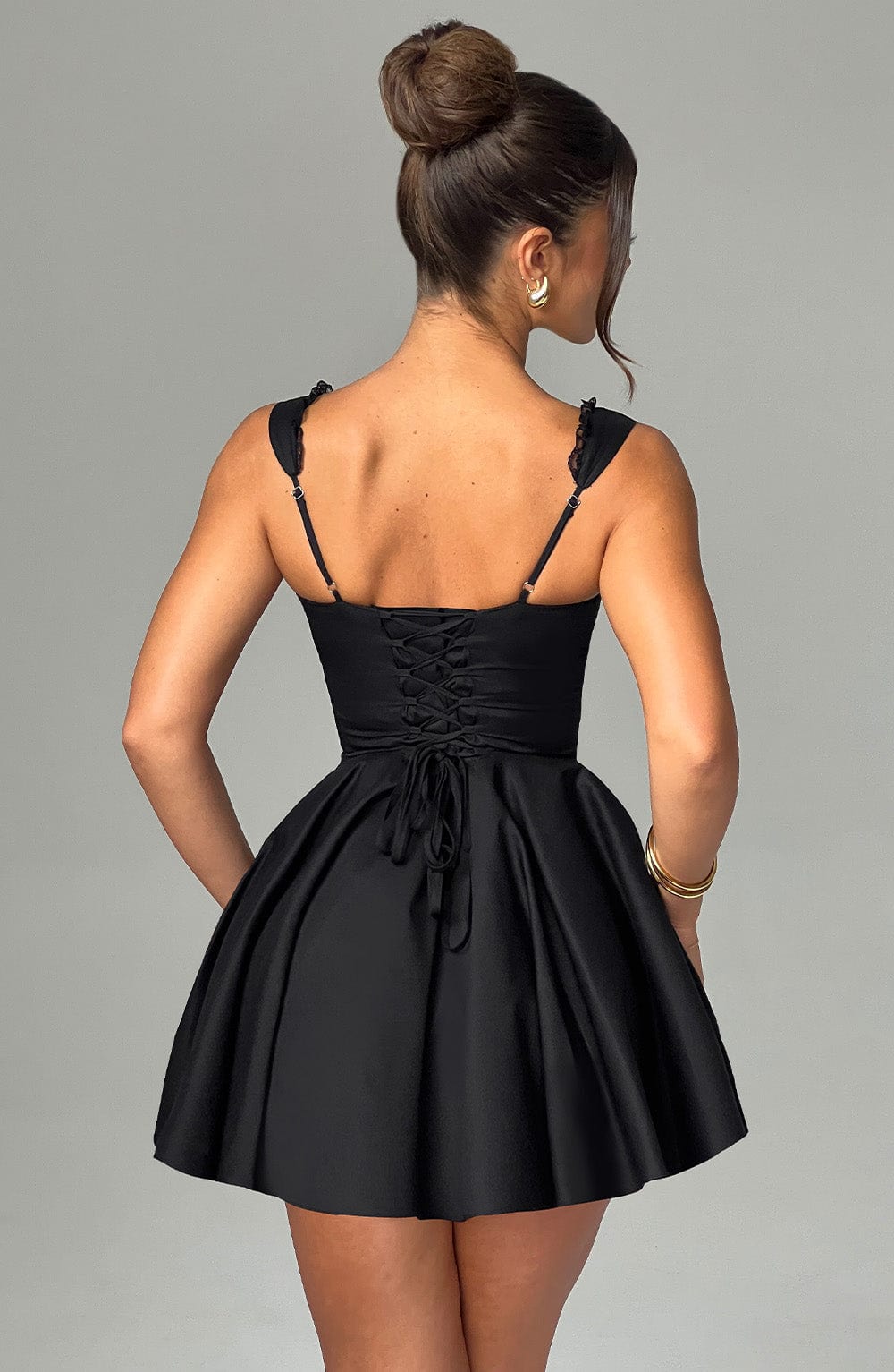 Fioreclo Adalene Mini Dress in Black