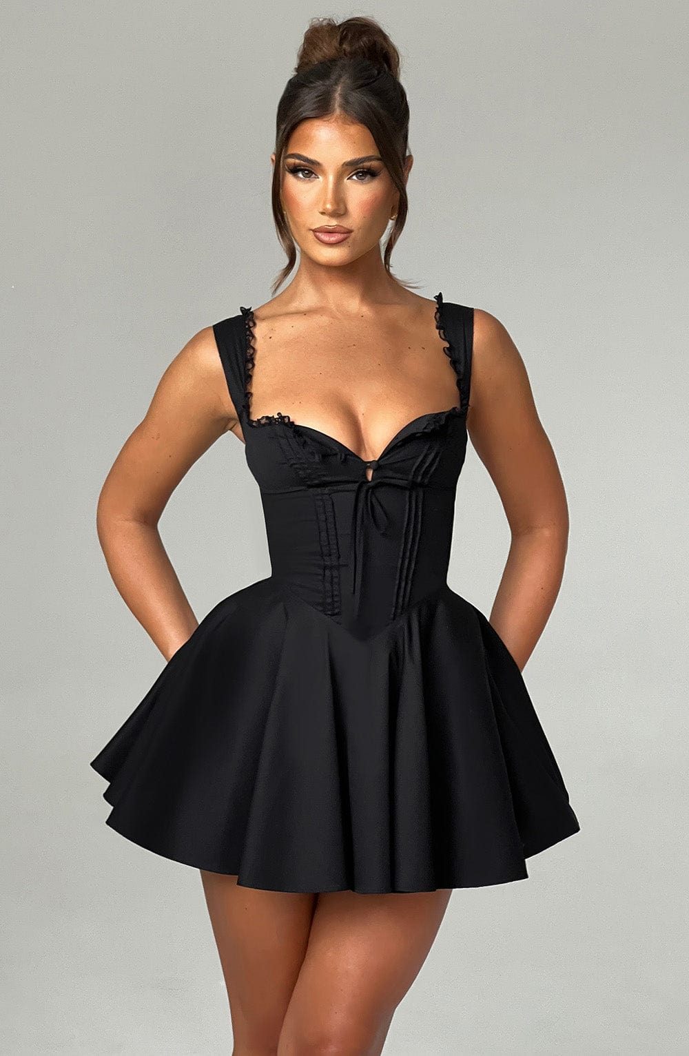 Fioreclo Adalene Mini Dress in Black