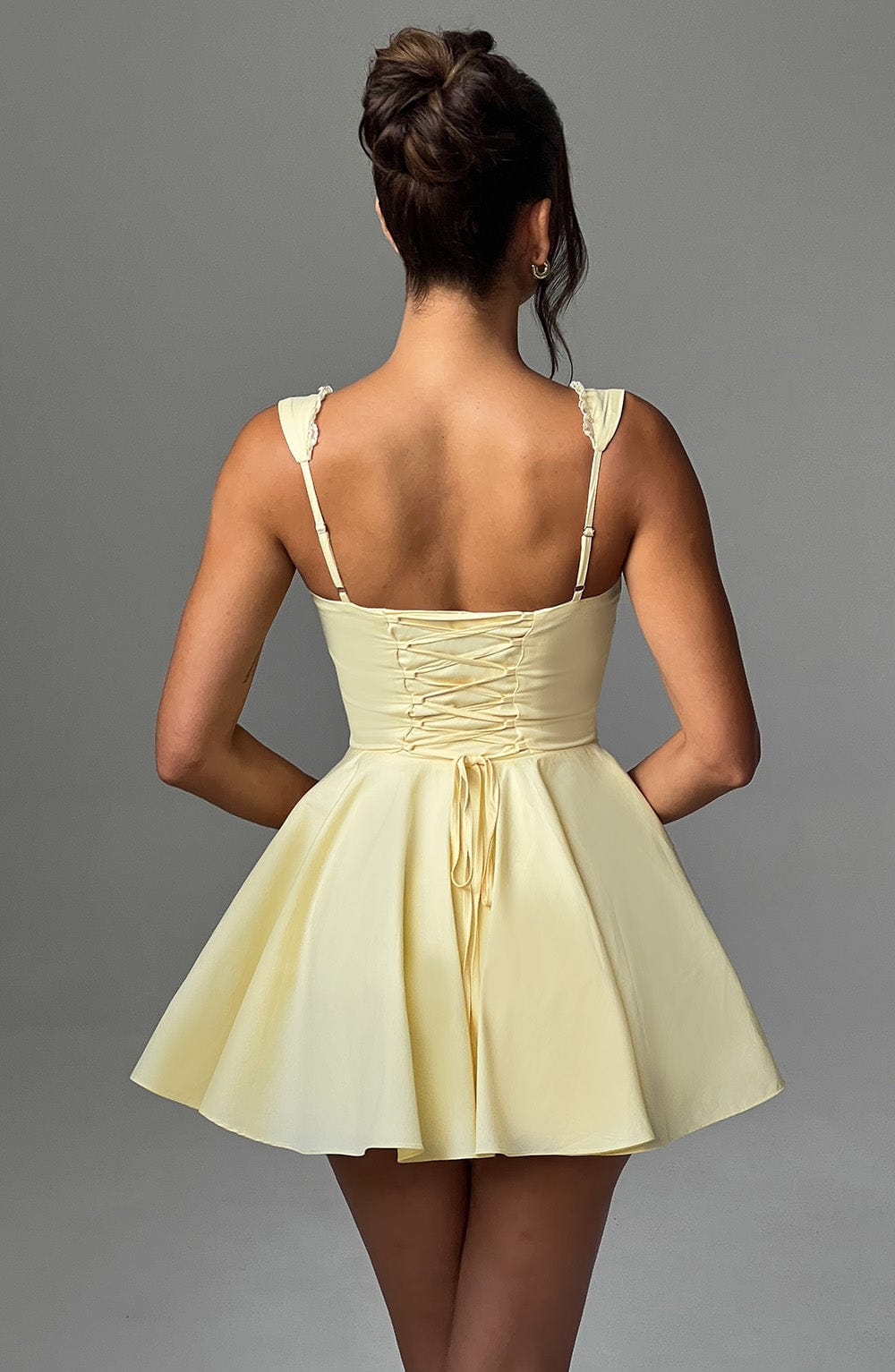 Fioreclo Adalene Mini Dress in Lemon