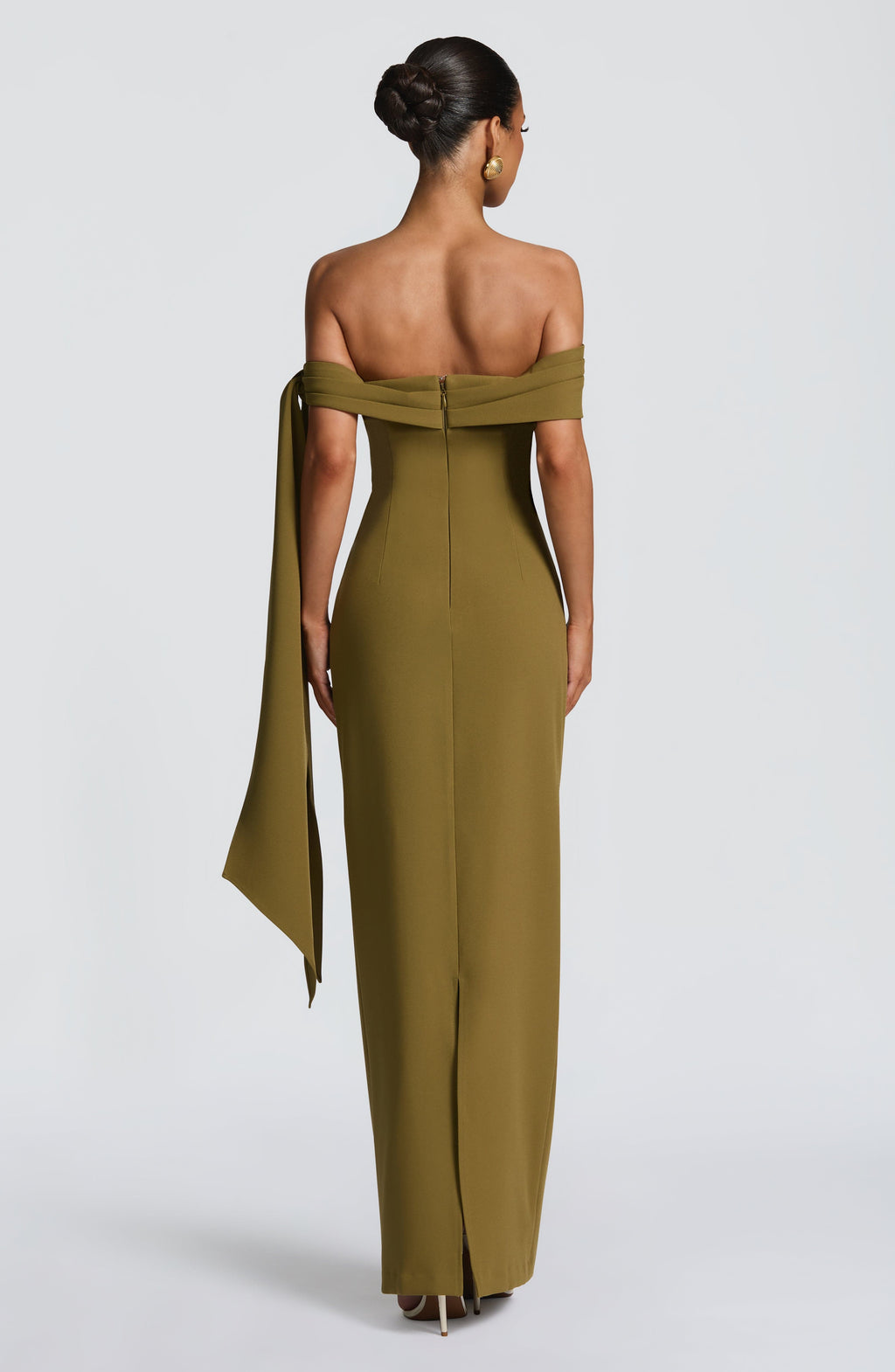 Fioreclo Addyson Maxi Dress in Deep Olive