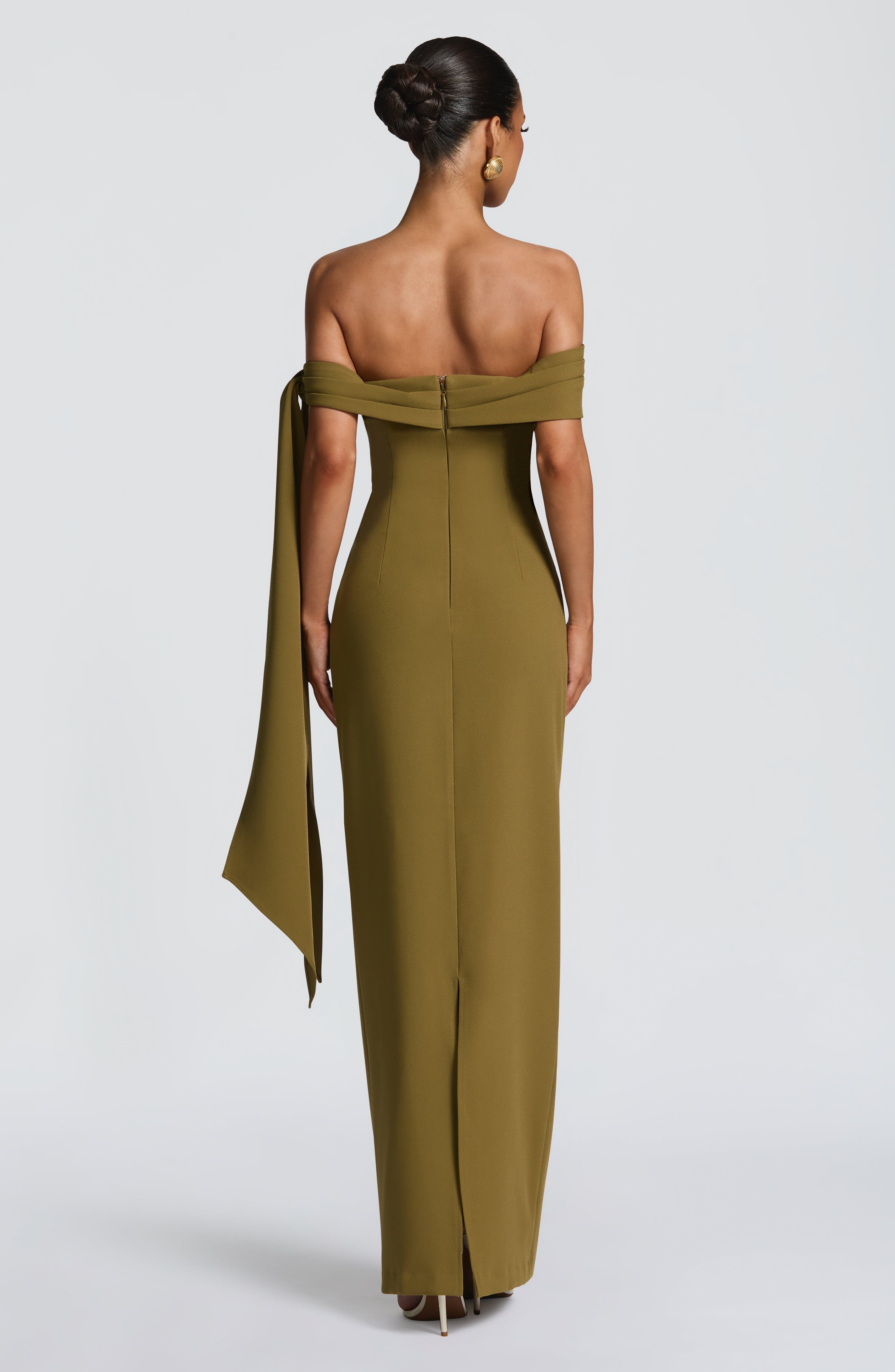 Fioreclo Addyson Maxi Dress in Deep Olive