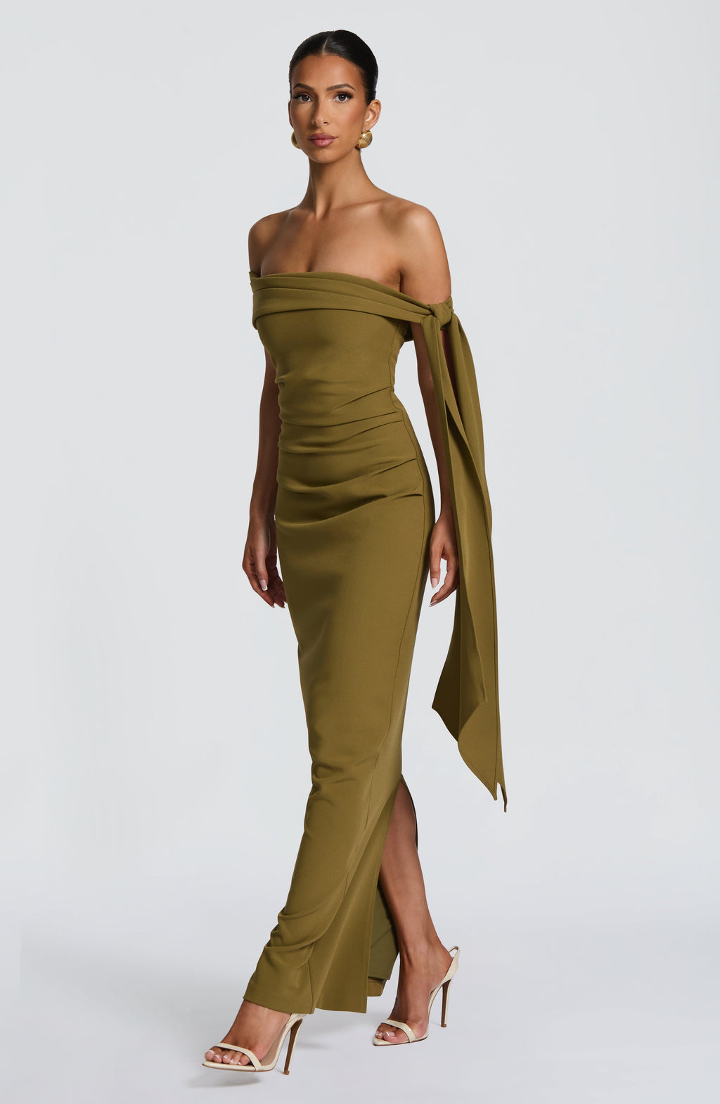 Fioreclo Addyson Maxi Dress in Deep Olive