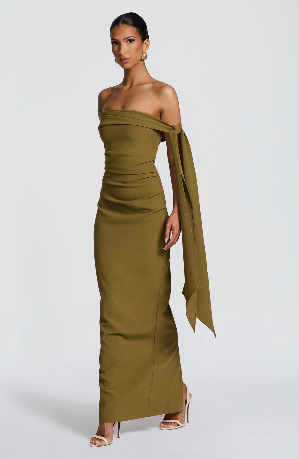 Fioreclo Addyson Maxi Dress in Deep Olive