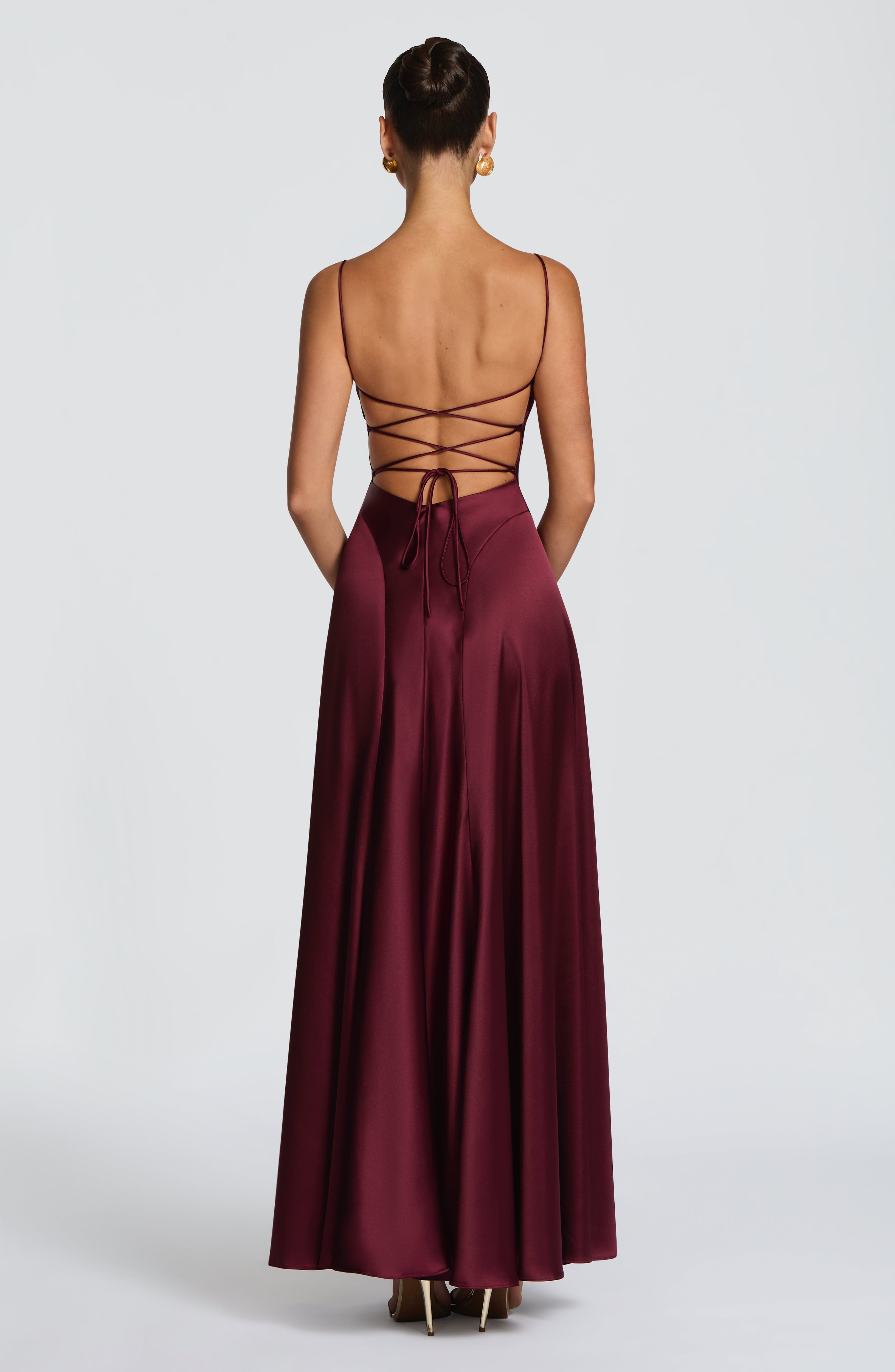 Fioreclo Adeline Maxi Dress in Cherry Lacquer