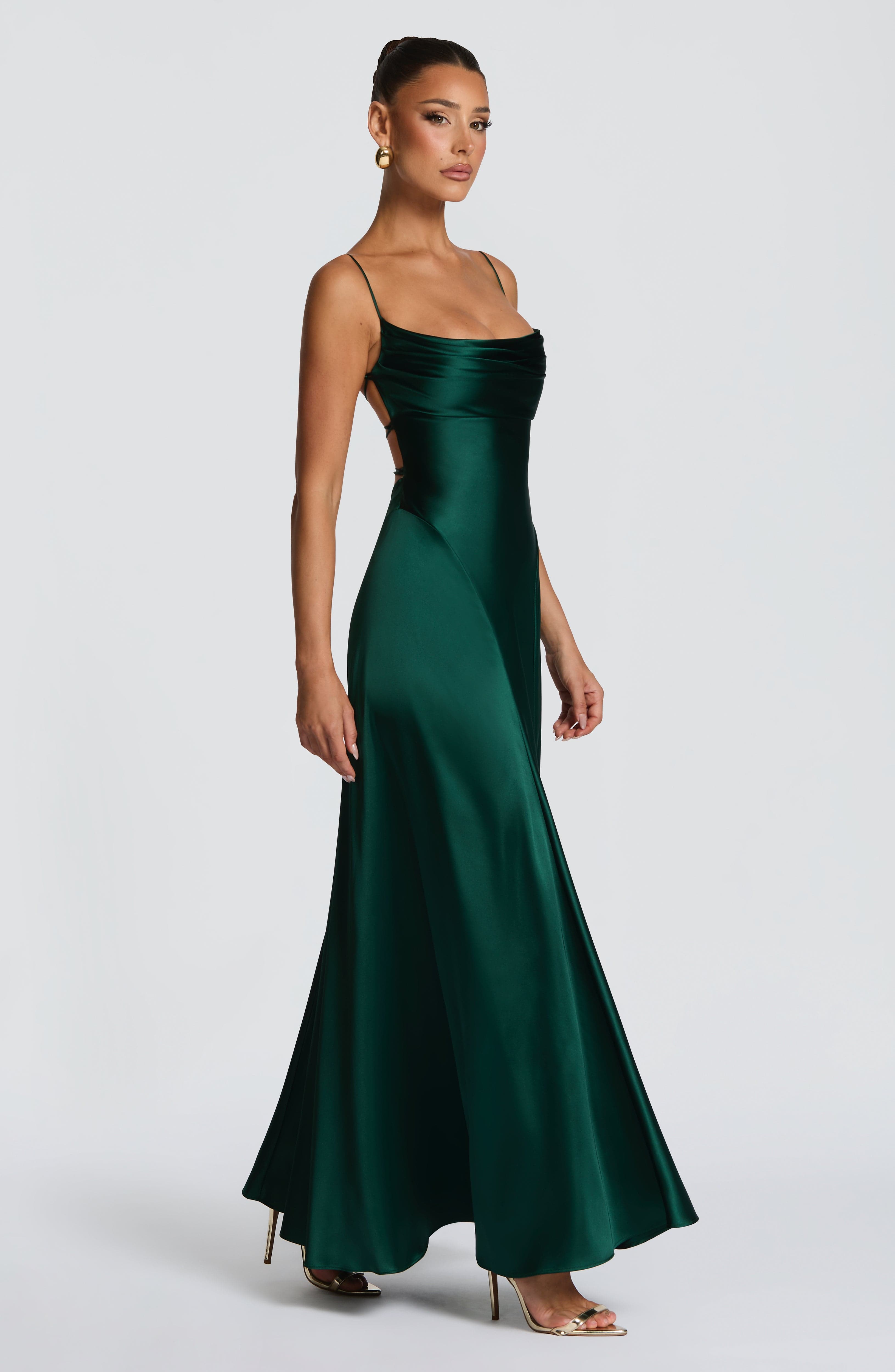 Fioreclo Adeline Maxi Dress in Emerald