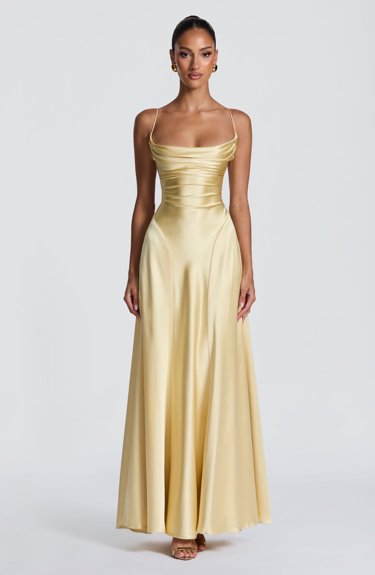 Fioreclo Adeline Maxi Dress in Lemon