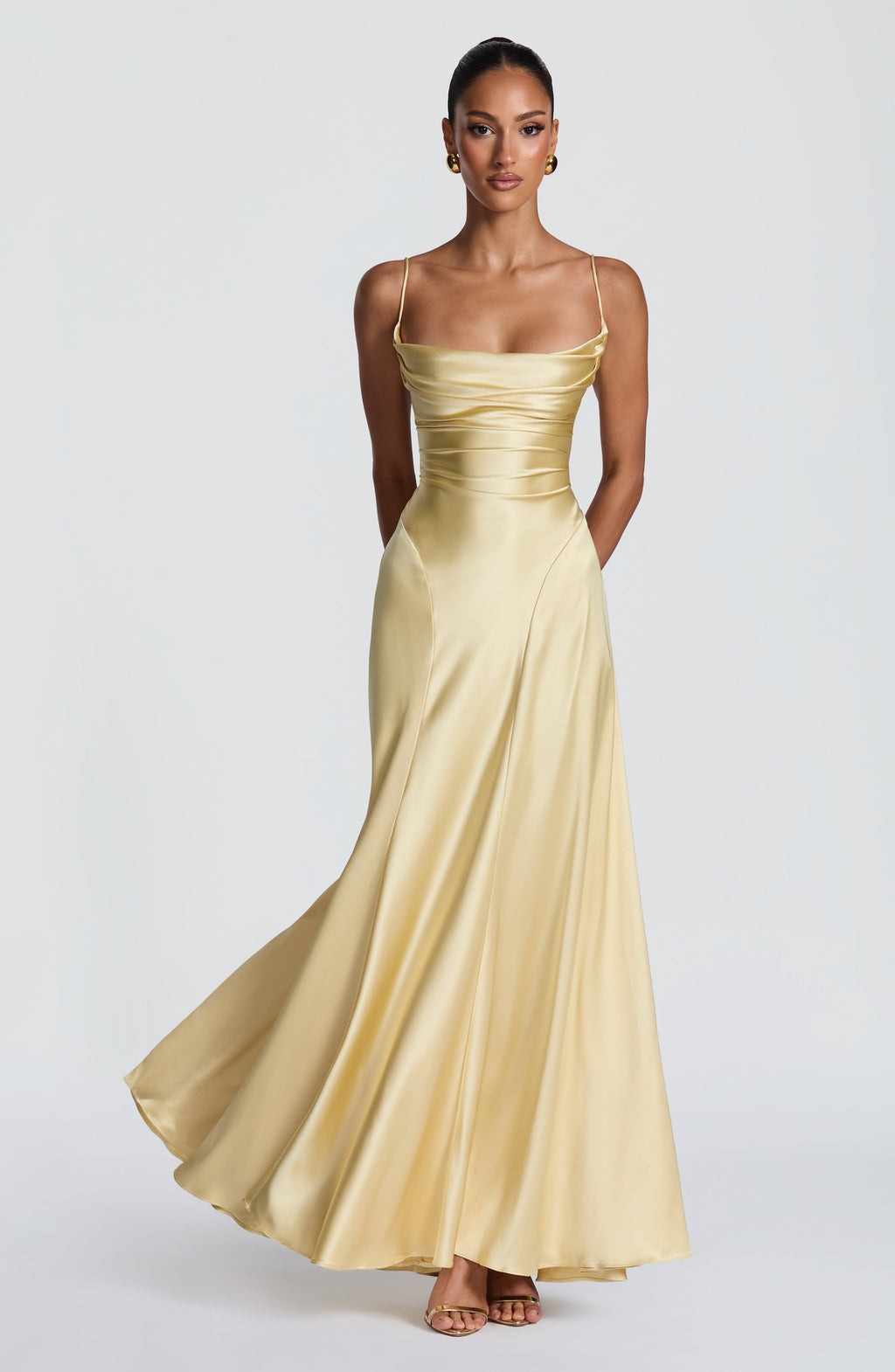 Fioreclo Adeline Maxi Dress in Lemon