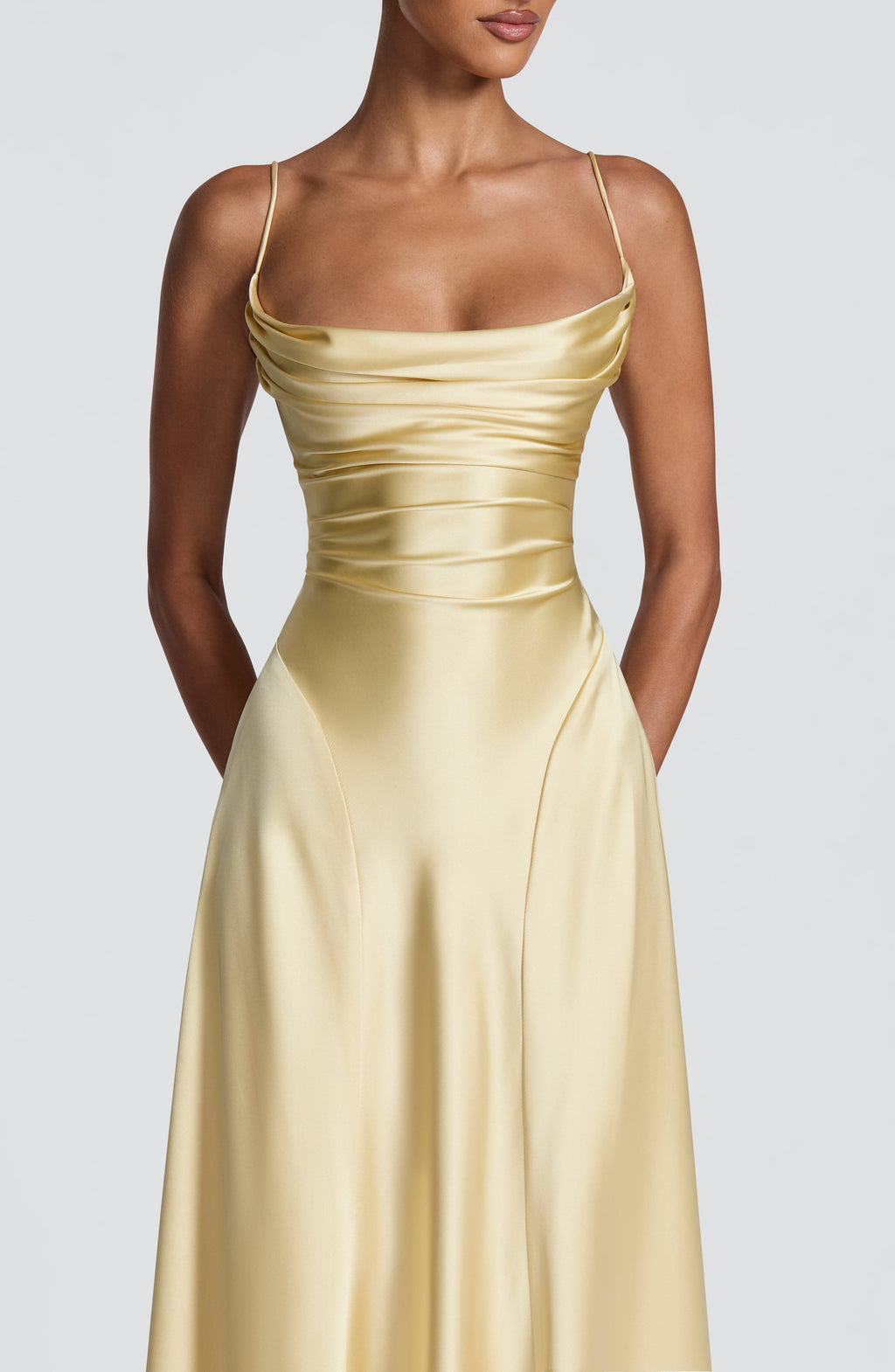 Fioreclo Adeline Maxi Dress in Lemon