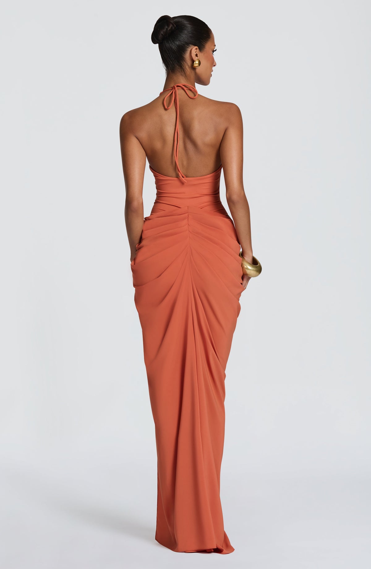 Fioreclo Adelyn Maxi Dress in Burnt Orange