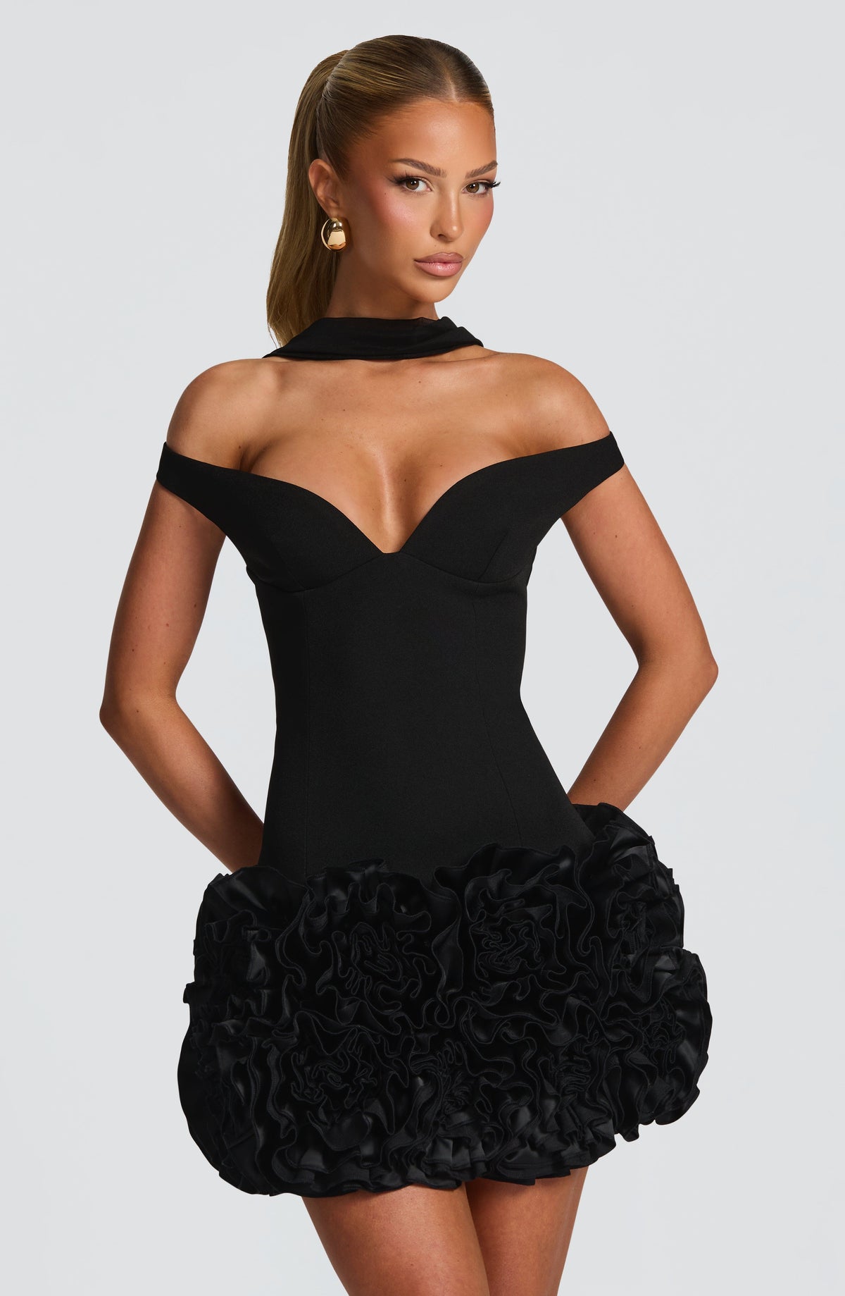 Fioreclo Adette Mini Dress in Black