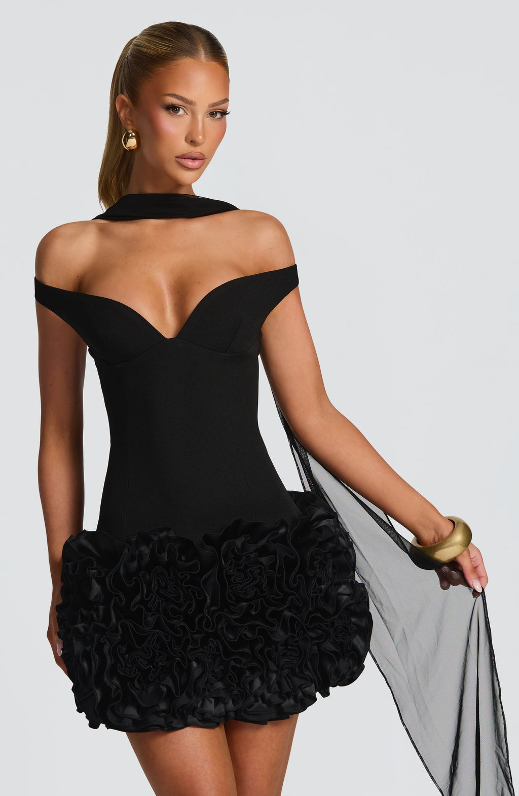 Fioreclo Adette Mini Dress in Black