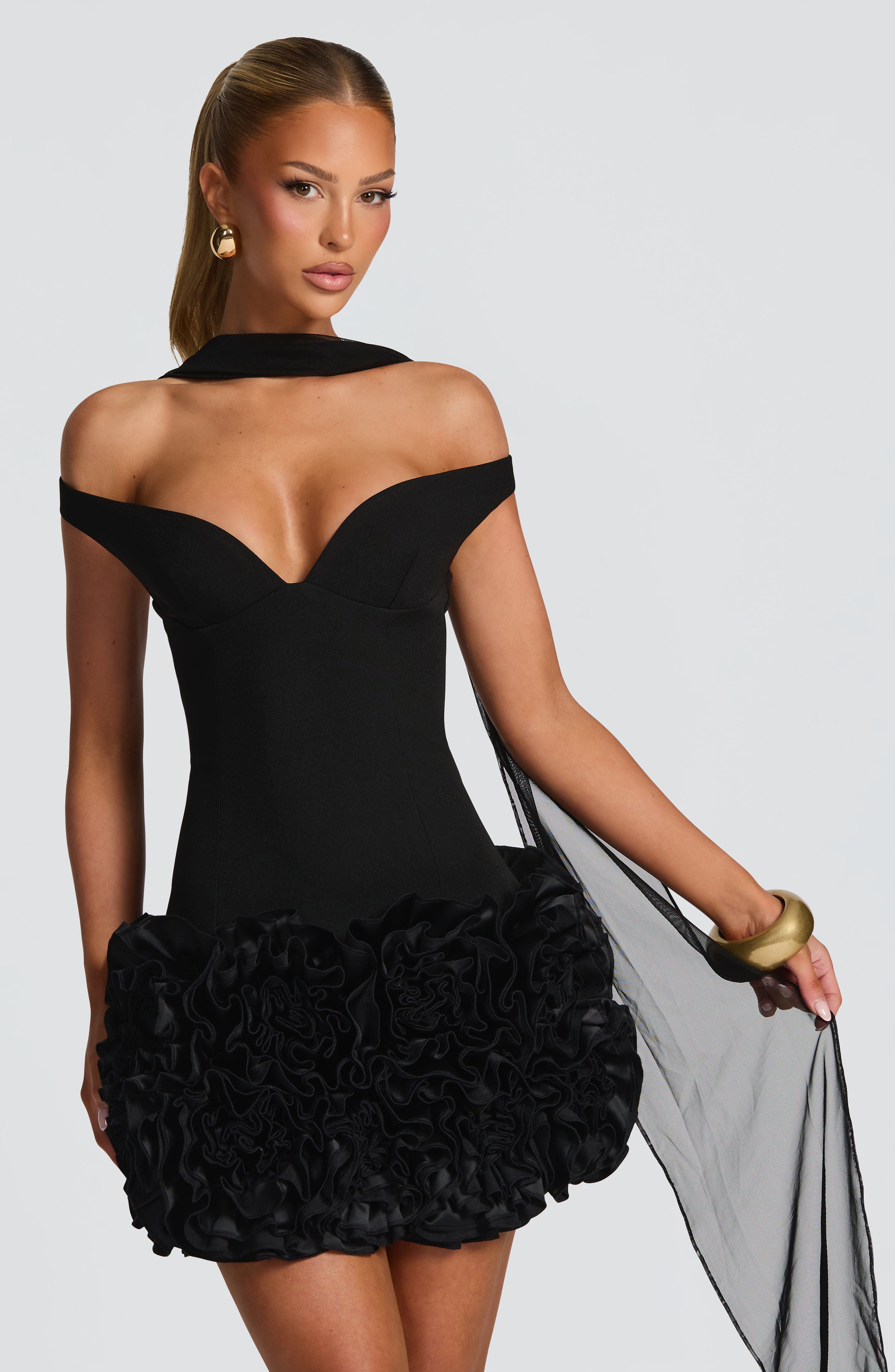 Fioreclo Adette Mini Dress in Black