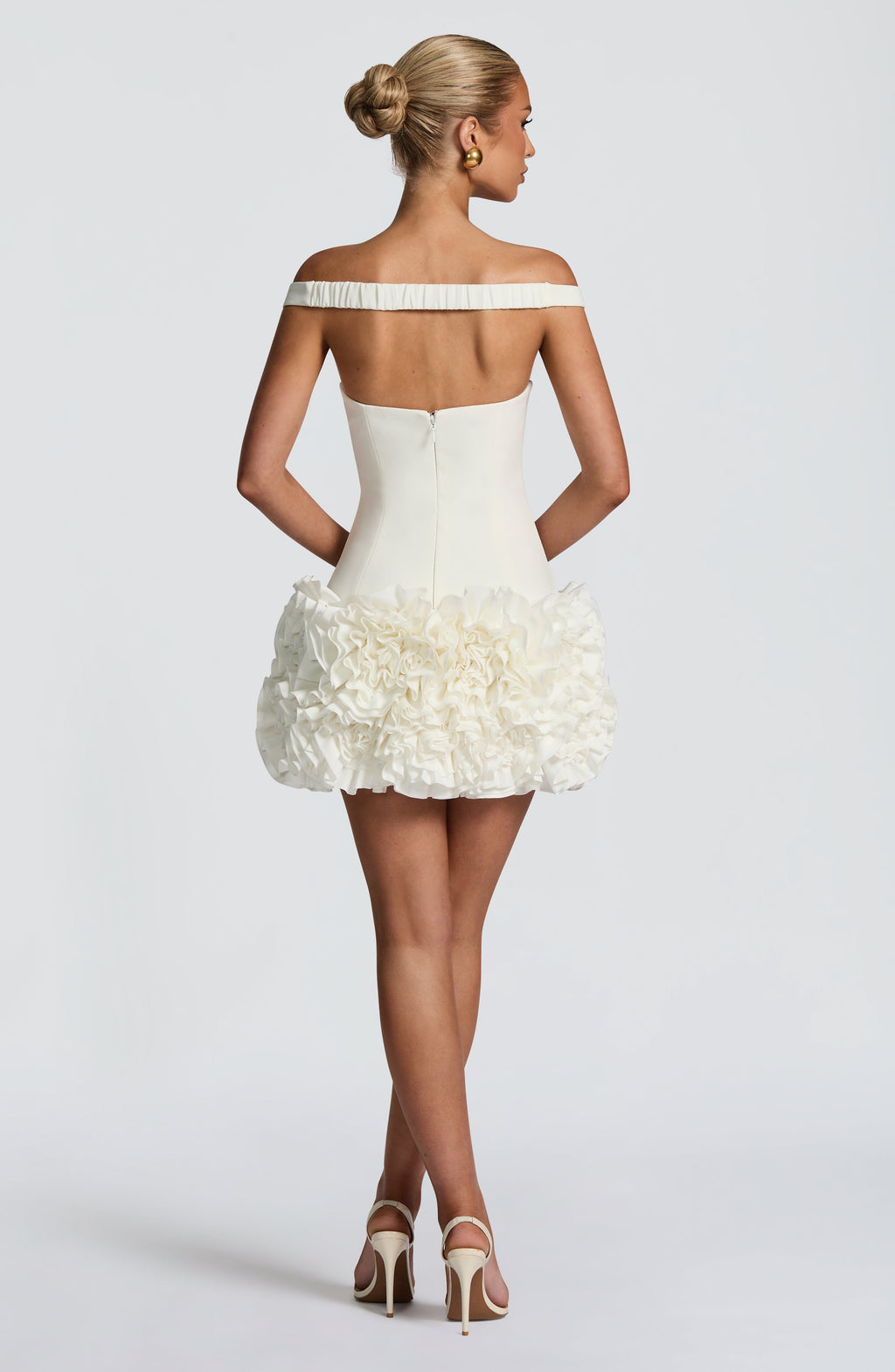 Fioreclo Adette Mini Dress in Ivory