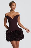 Fioreclo Adette Mini Dress in Plum