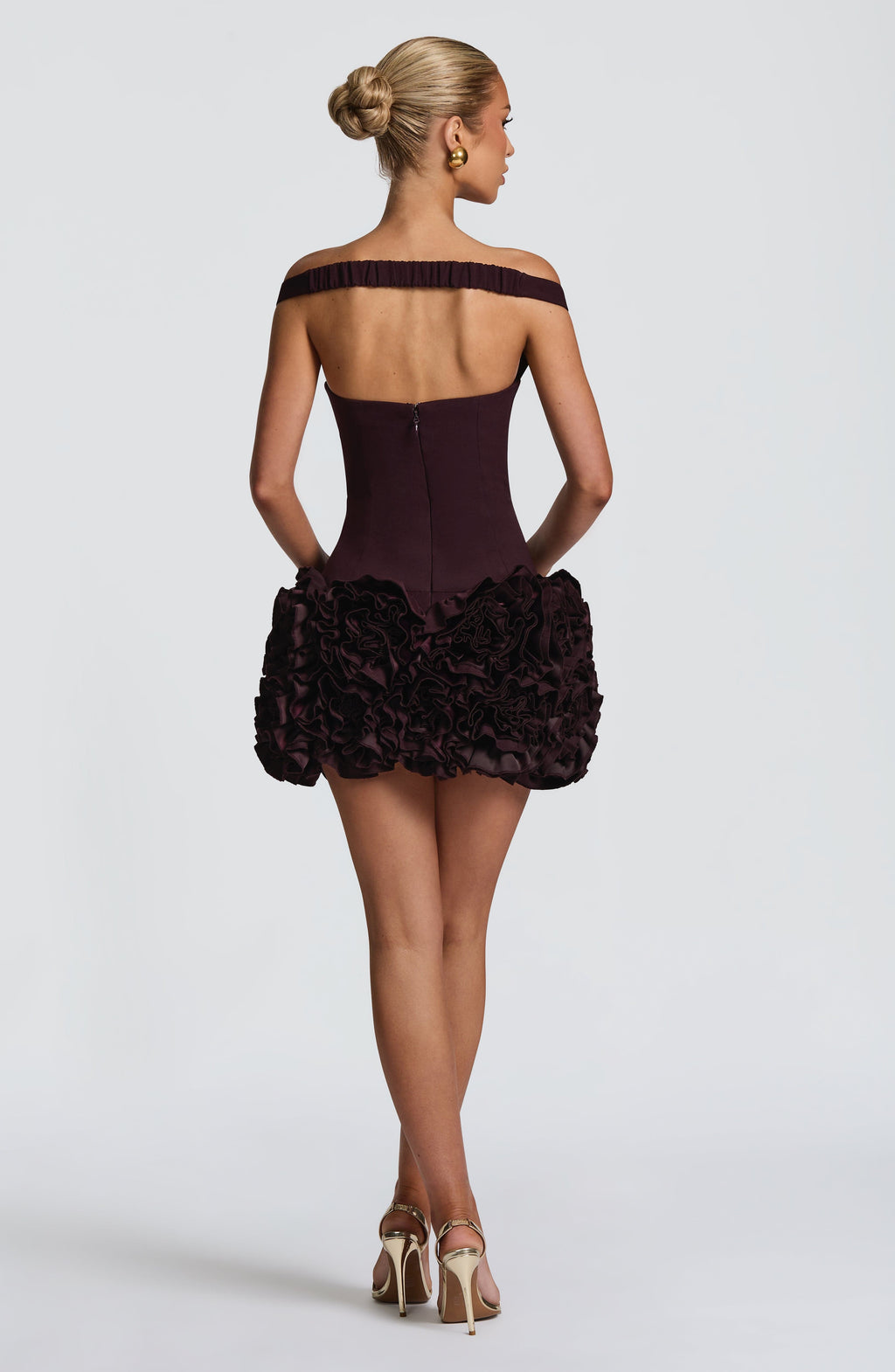 Fioreclo Adette Mini Dress in Plum