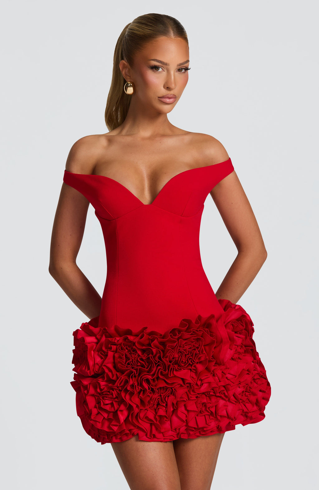 Fioreclo Adette Mini Dress in Red